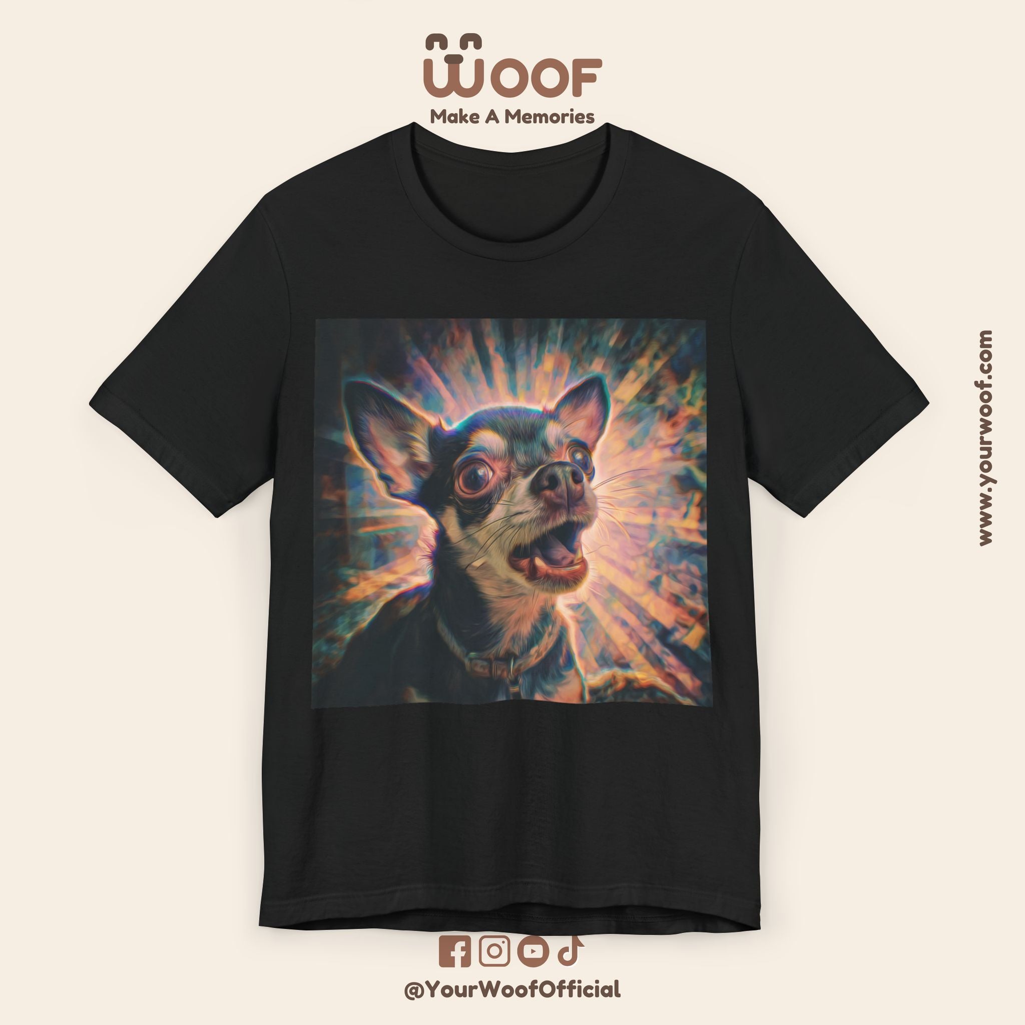 WOOF Retro Dog T-Shirt, Funny Dog Lover Gift, Pet Owner Apparel, Unique Graphic Tee, Dog Themed Fashion