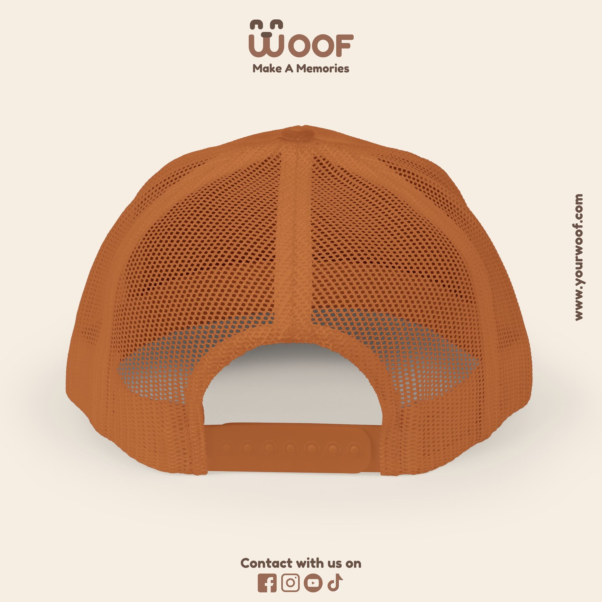 Woof Snapback Trucker Cap - Pet Lovers Gift, Dog Mom Hat, Casual Outdoor Accessory, Fun Pet Apparel, Unique Dog Dad Gift