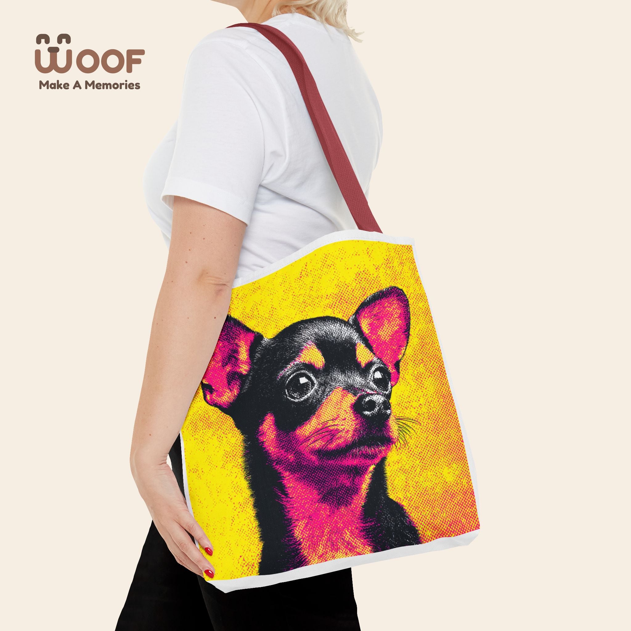 Vibrant Chihuahua Tote Bag - Colorful Pet Lover's Accessory