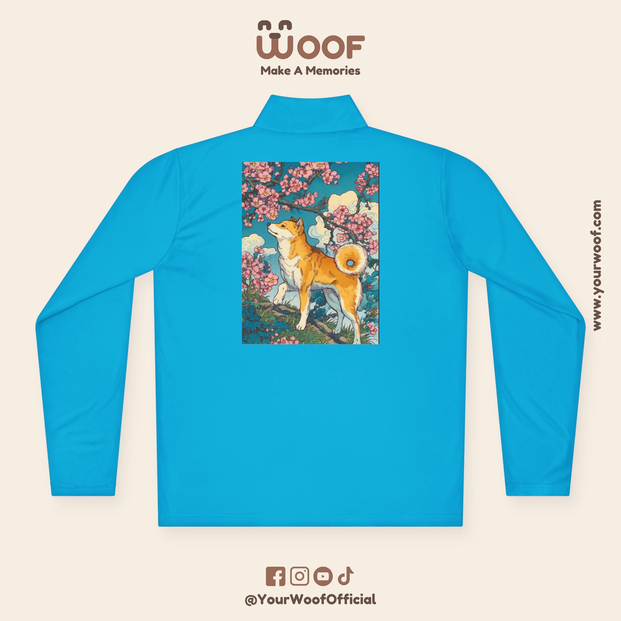 Stylish Unisex Quarter-Zip Pullover with Dog and Floral Design, Perfect for Casual Wear, Outdoor Adventures, Gift Idea, Spring [...]