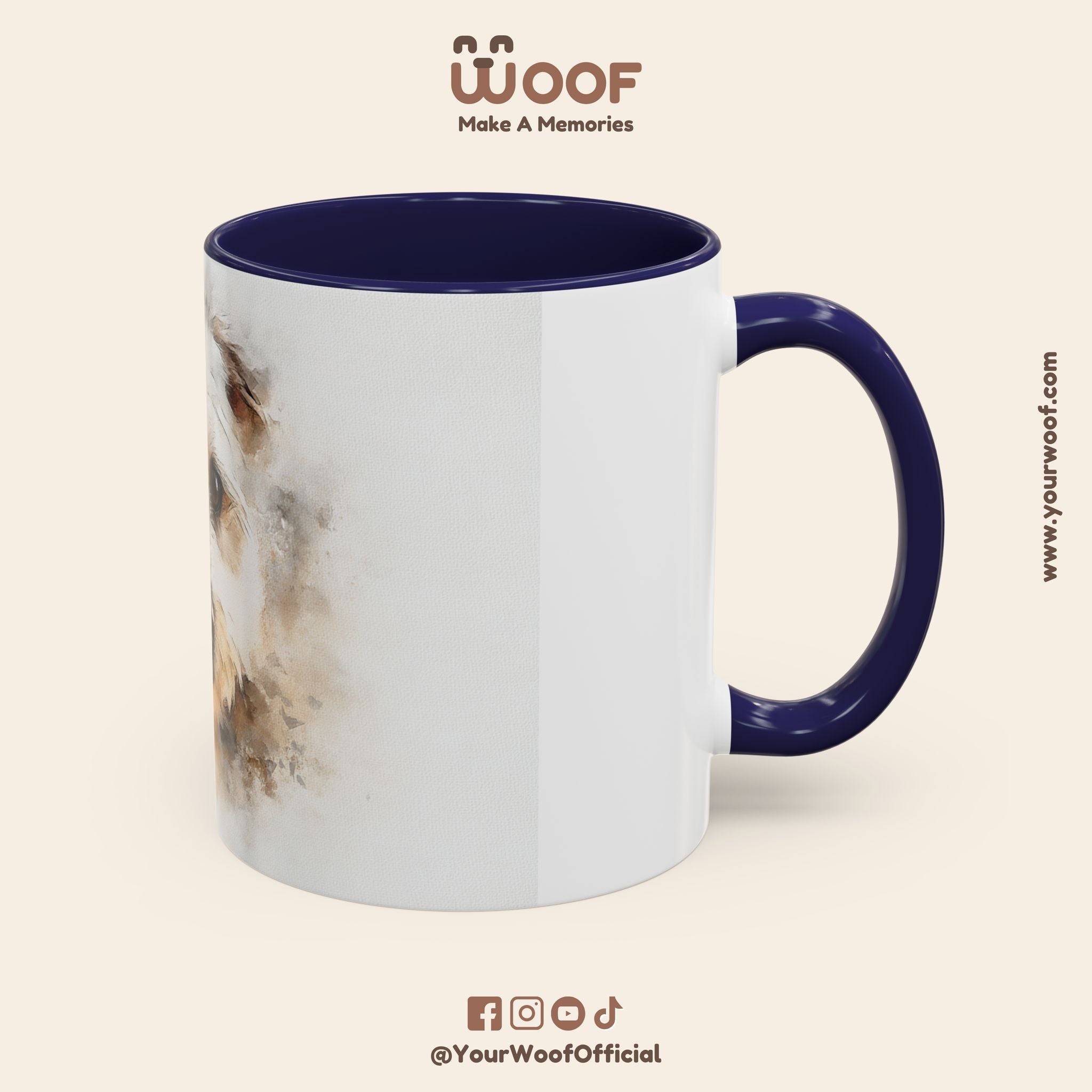 Dog Lover's Accent Coffee Mug | Perfect Gift for Pet Owners, Dog-Themed Home Decor, Birthday, Christmas, Adoption Celebration