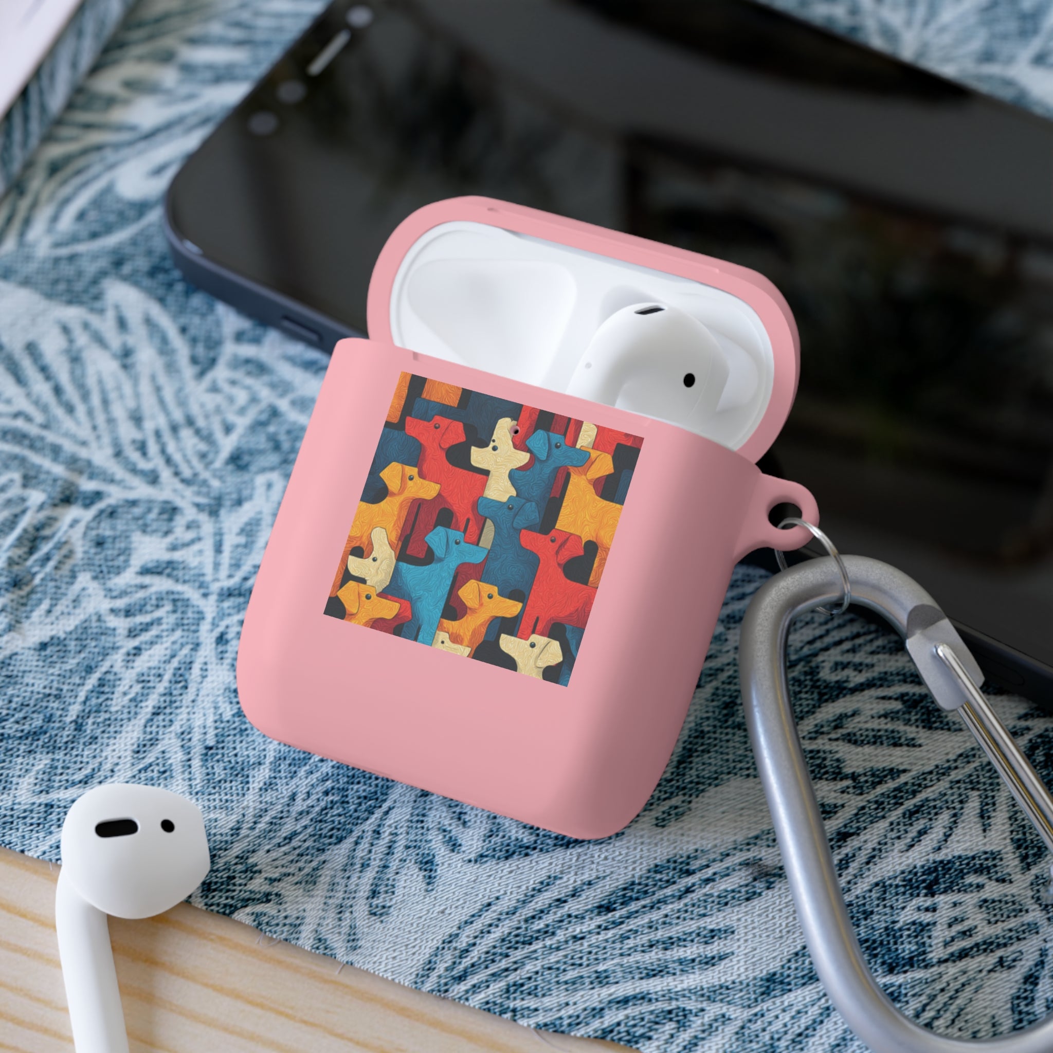 Colorful Dog Pattern AirPods Case Cover - Fun & Functional