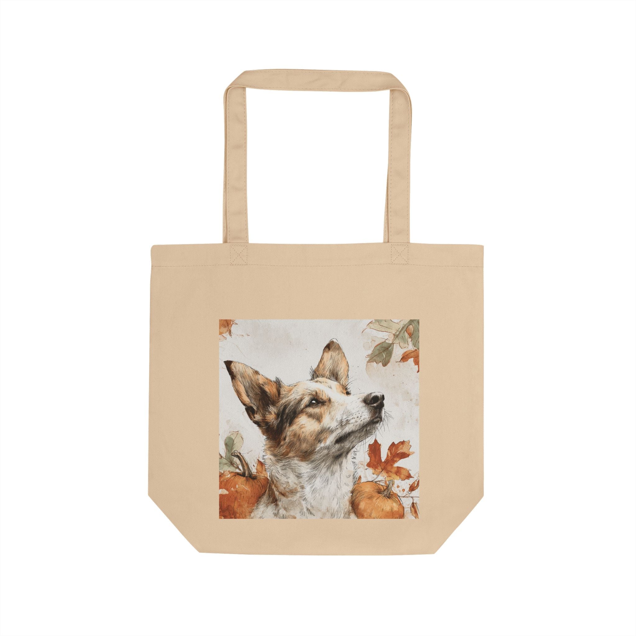 Autumn Pet Lover Eco Tote Bag, Reusable Shopping Bag, Fall Gift, Nature Tote, Dog Lover Accessories, Eco-Friendly Carryall