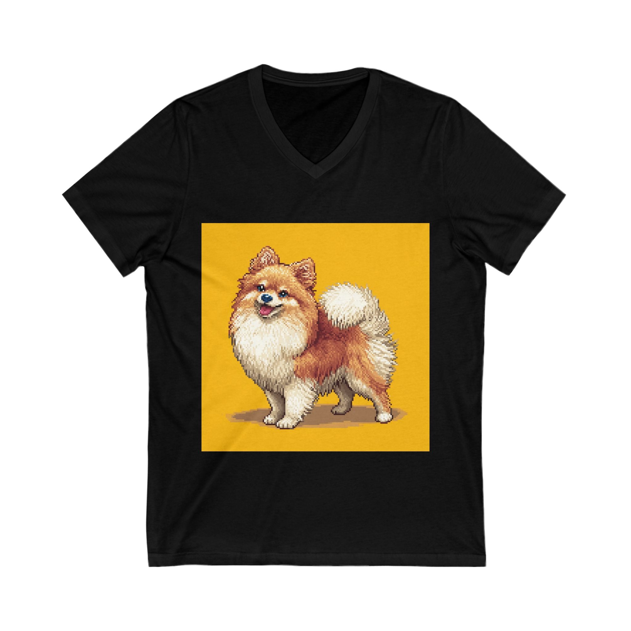 Pomeranian Love V-Neck Tee, Cute Dog Shirt, Pet Lover Gift, Animal T-Shirt, Casual Wear, Birthday Gift