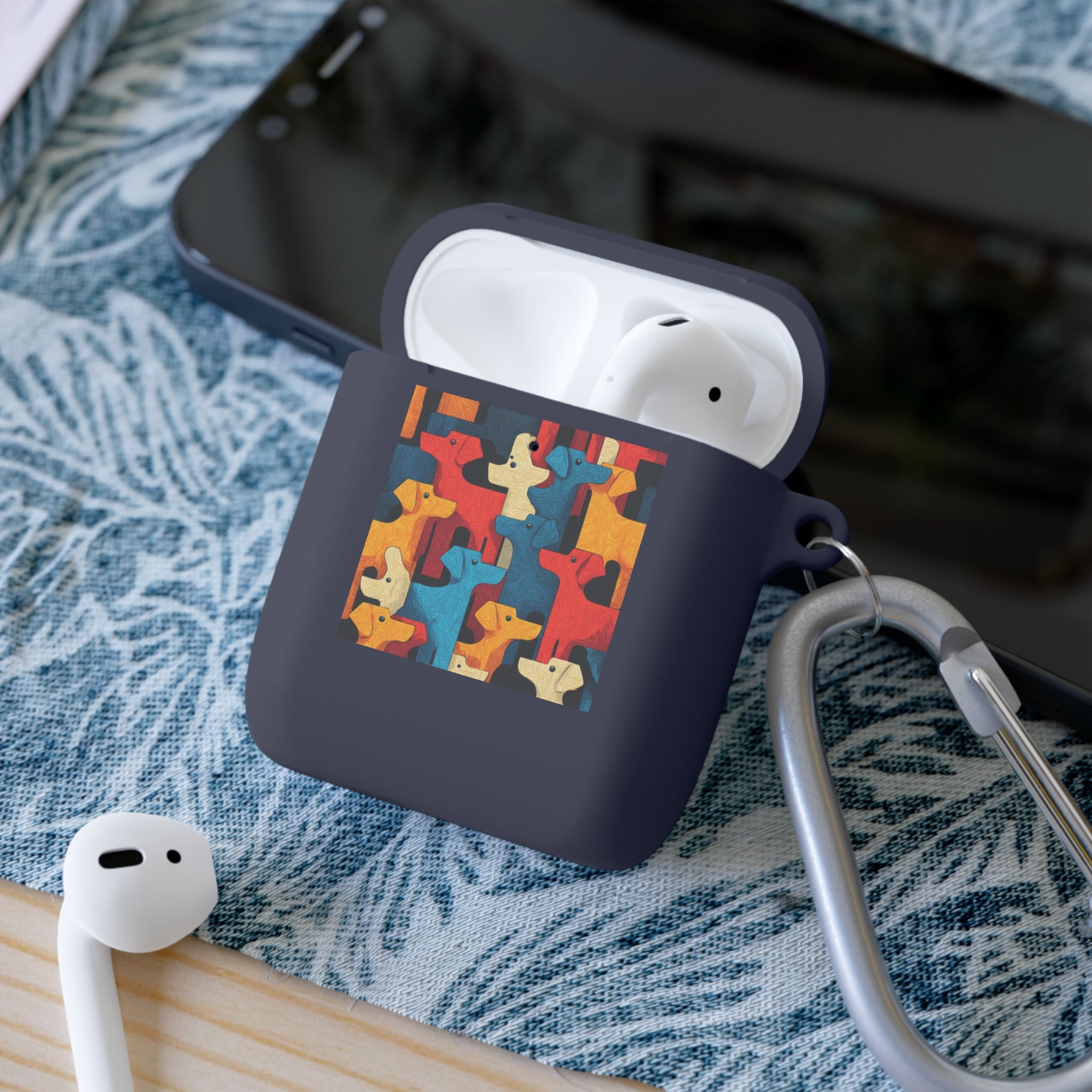 Colorful Dog Pattern AirPods Case Cover - Fun & Functional