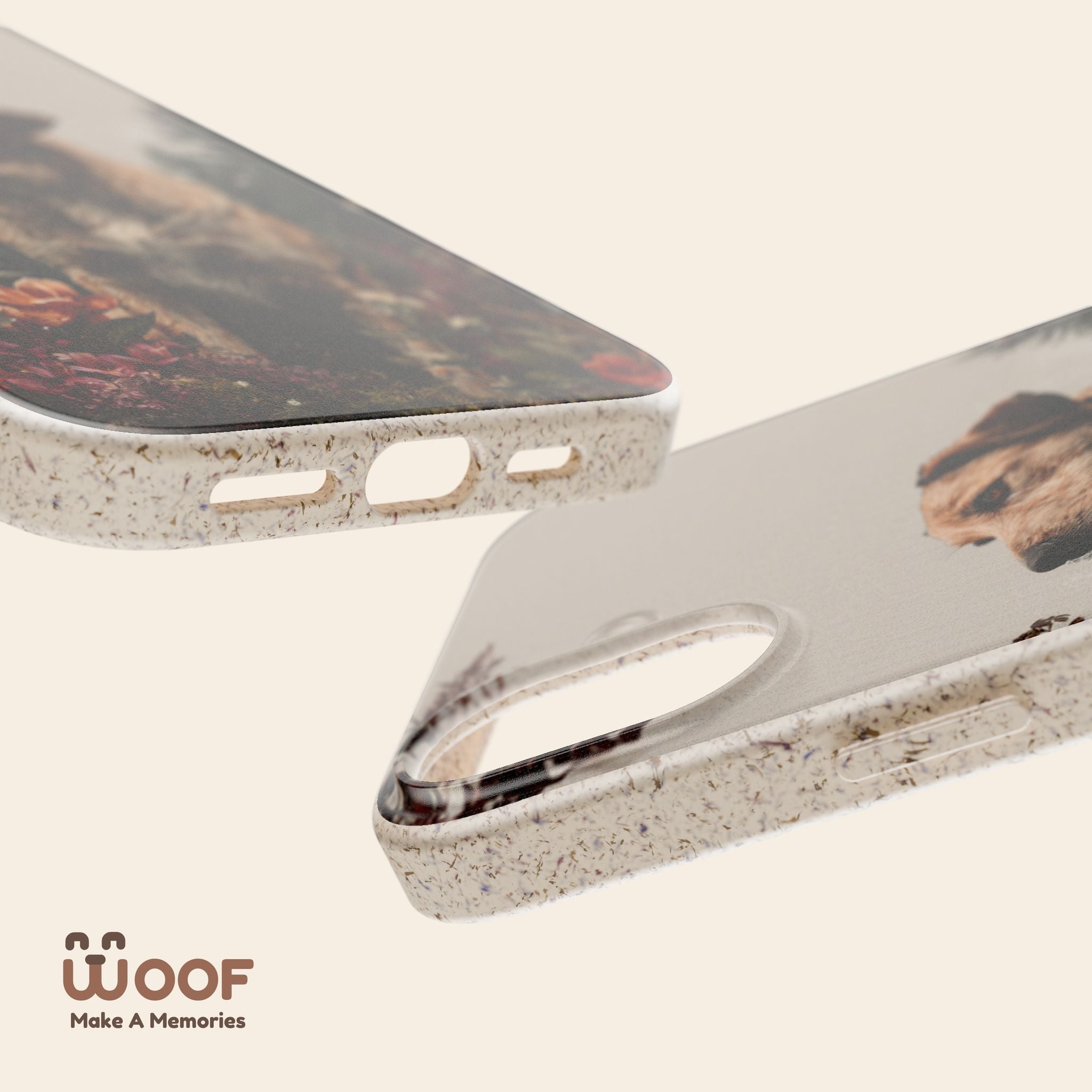 Eco-Friendly Dog Lover Biodegradable Phone Case - Floral Design