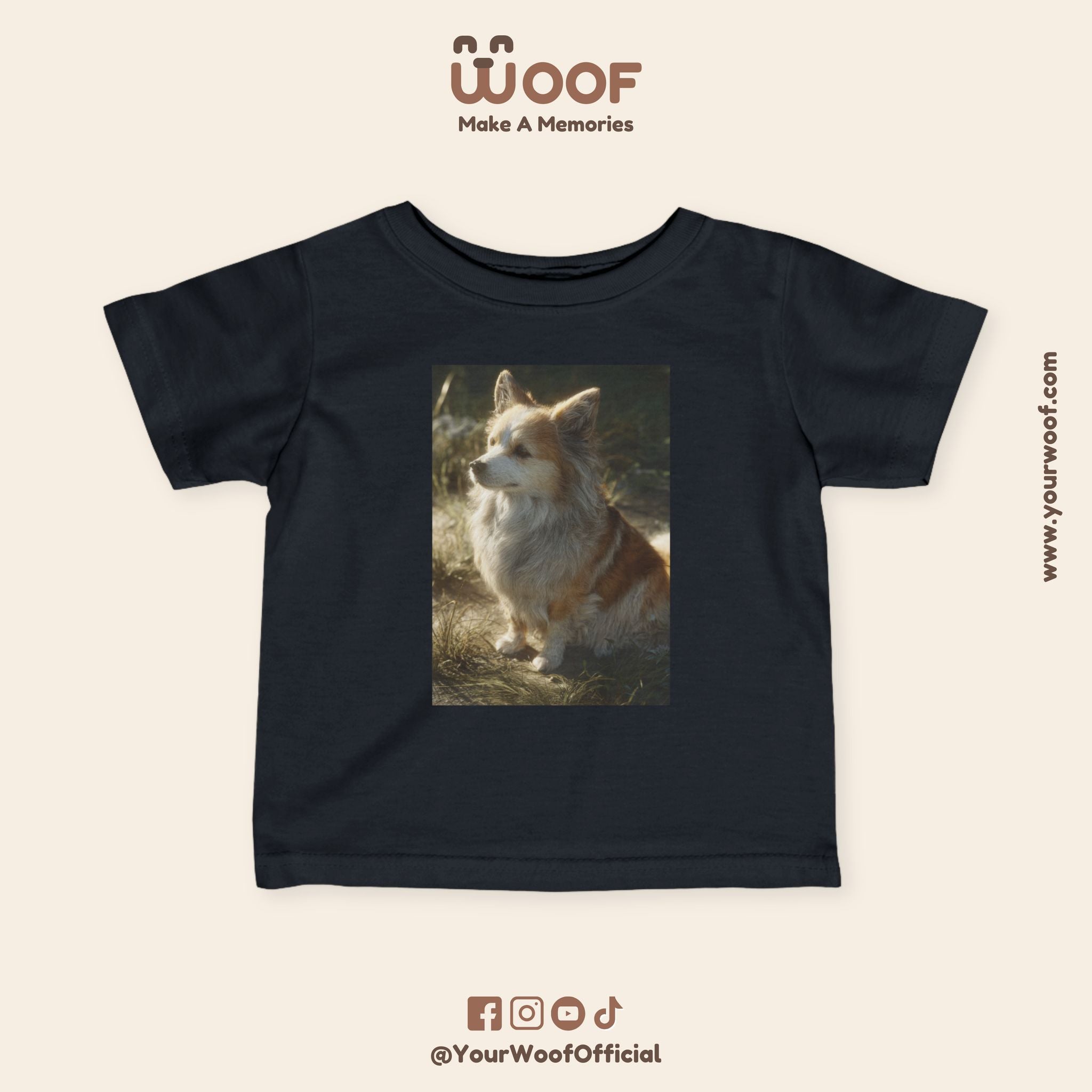 Cute Corgi Baby T-Shirt, Toddler Tee, Infant Jersey Shirt, Dog Lover Gift, Kids Apparel, Pet-Themed Clothing