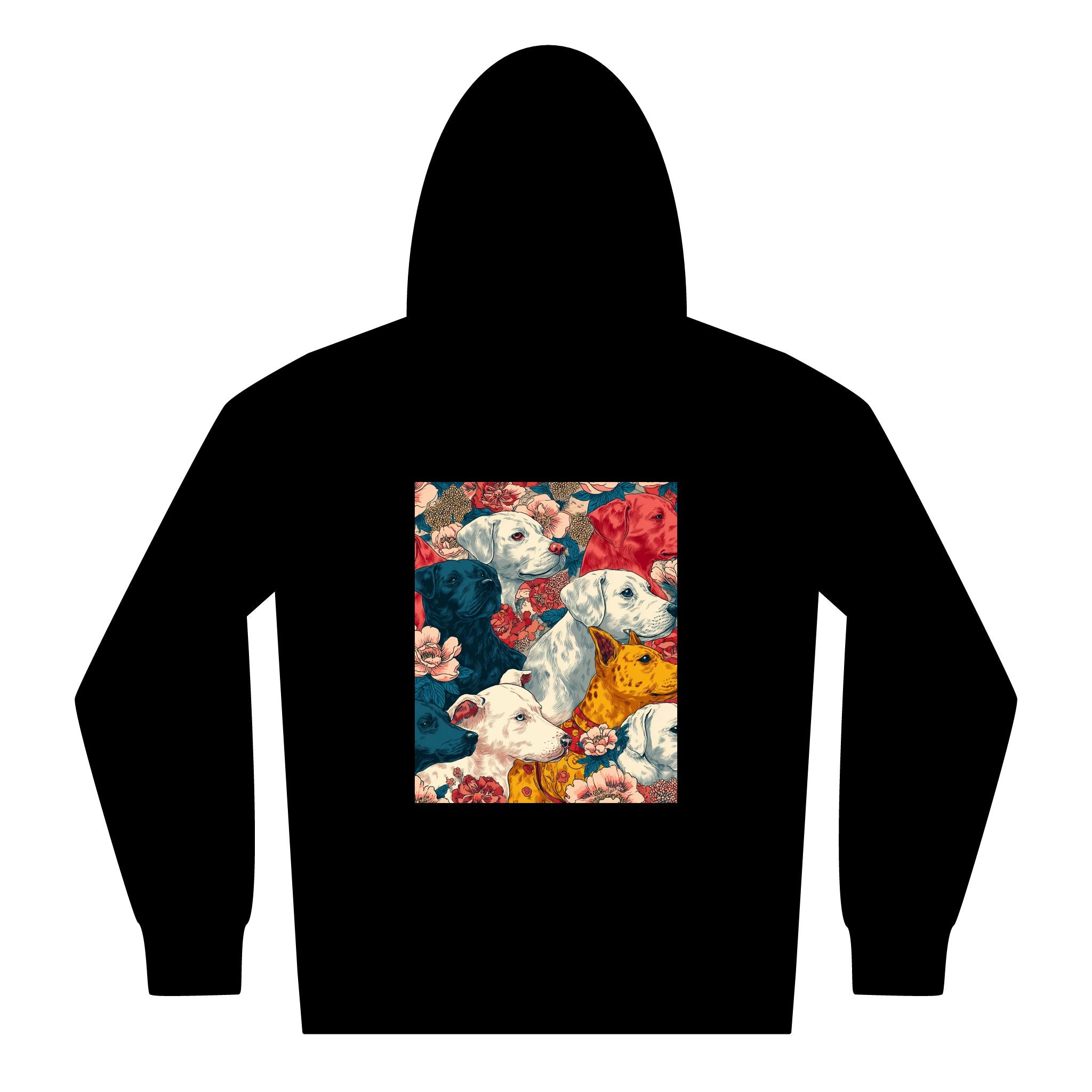 Youth Floral Dog Hoodie, Cute Pet Lover Gift, Zipped Sweatshirt for Kids, Dog Lover Apparel, Cozy Kids Jacket
