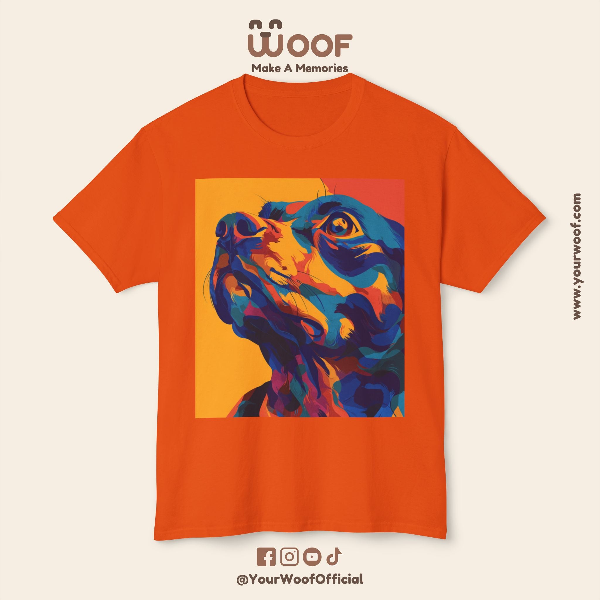 Colorful Dog Portrait T-Shirt | Pet Lover Gift, Animal Lover Apparel, Fun Dog Tee, Gift for Dog Moms, Unique Pet Merchandise