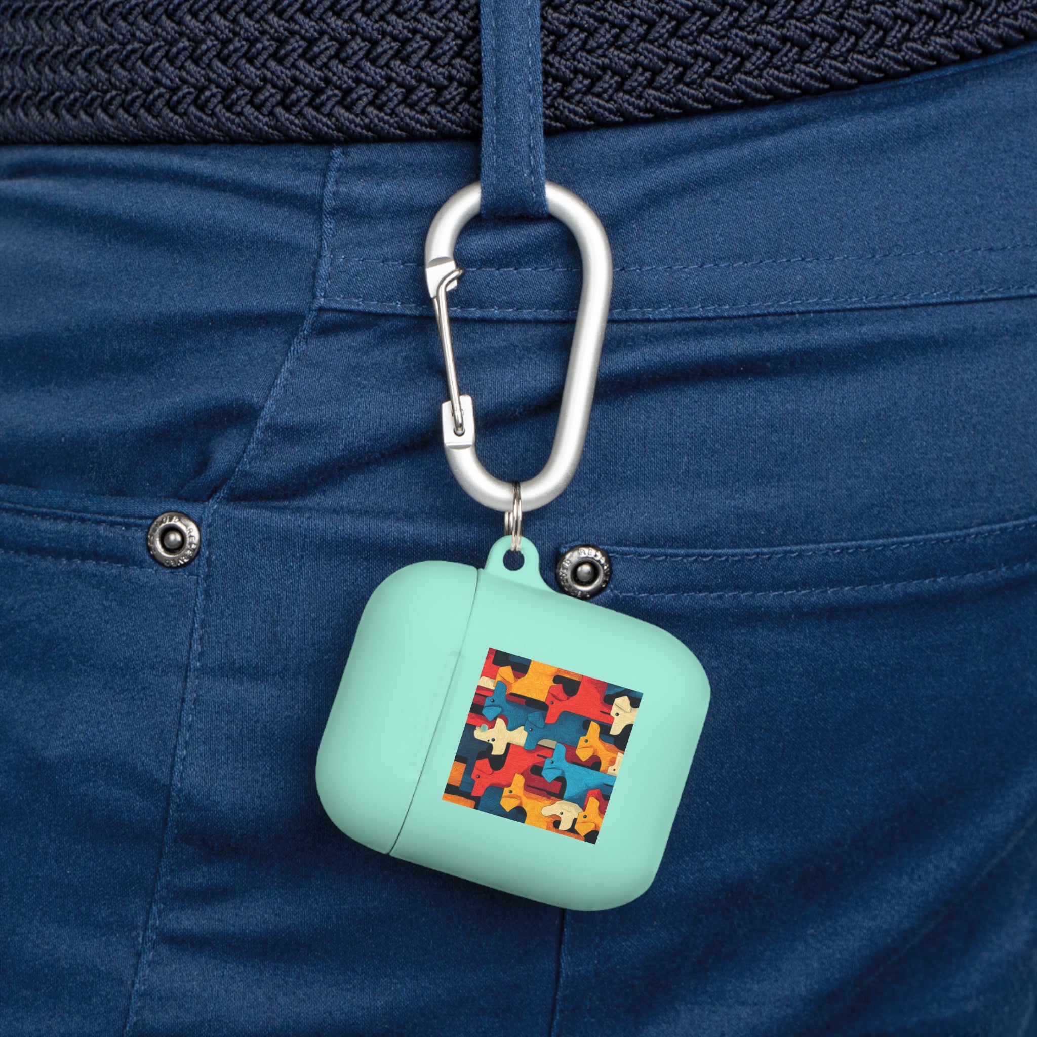 Colorful Dog Pattern AirPods Case Cover - Fun & Functional