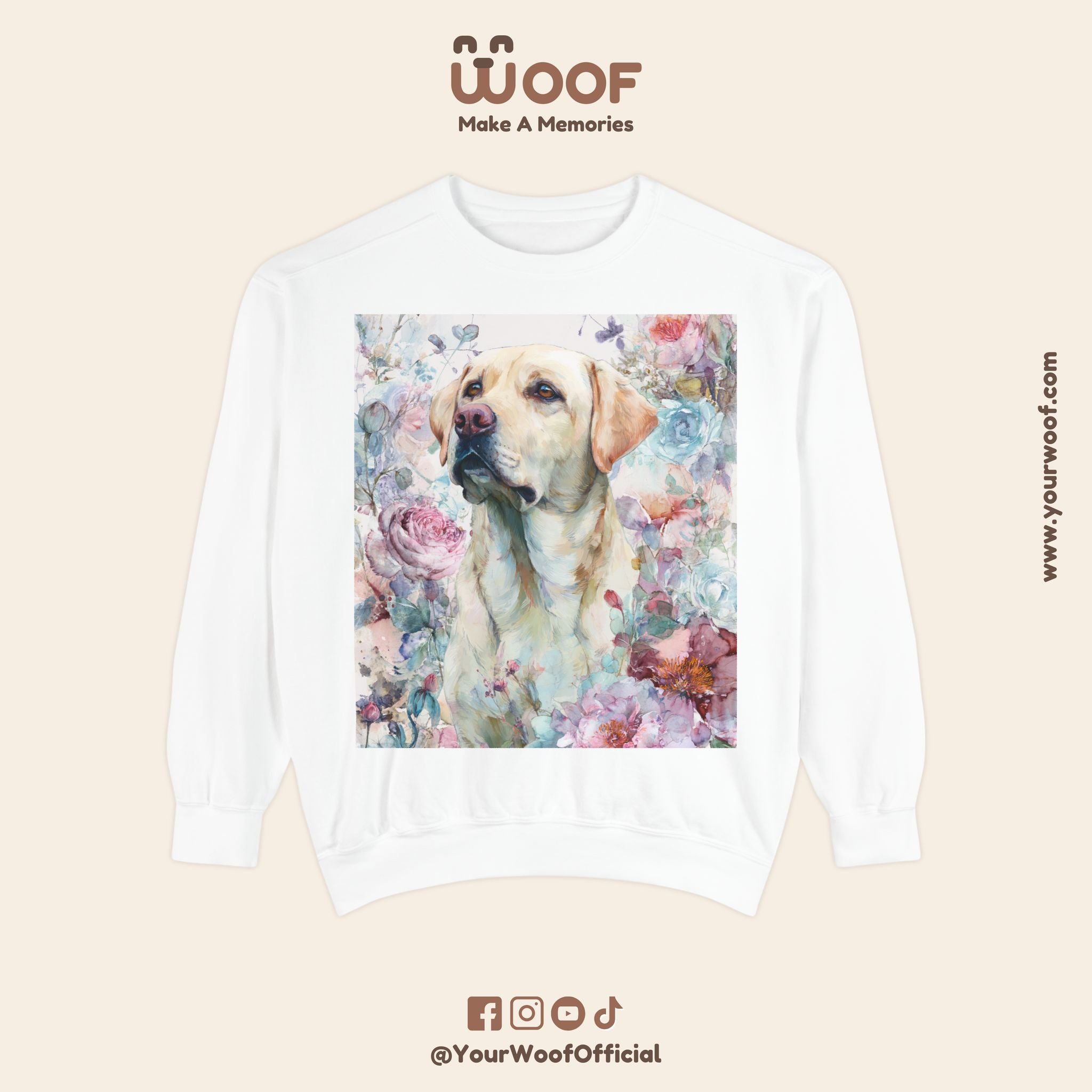 Floral Labrador Sweatshirt for Dog Lovers