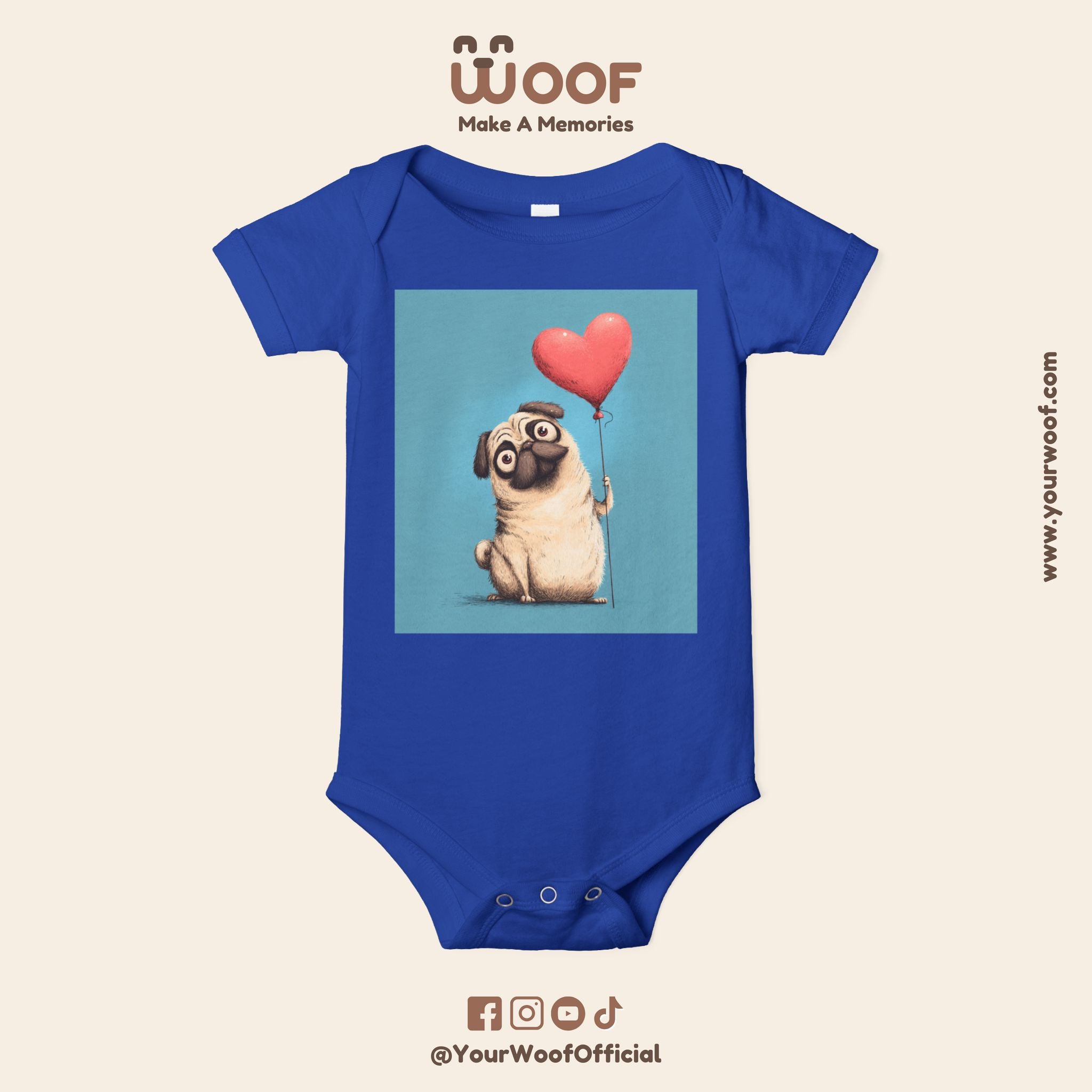 Adorable Pug Love Infant One Piece, Baby Bodysuit, Cute Baby Gifts, Dog Lover Outfit, Newborn Clothes, Valentine's Day Gift