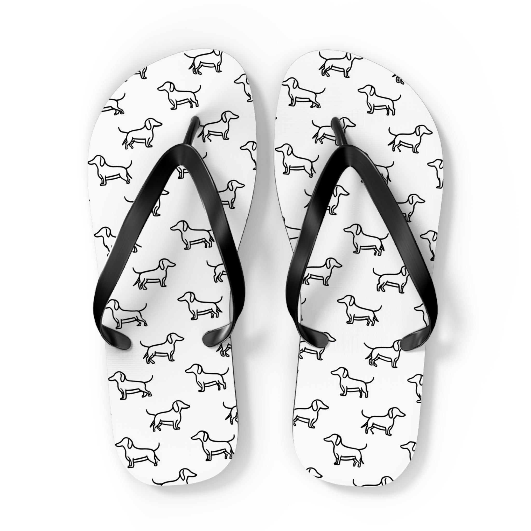 Dachshund Flip Flops, Cute Summer Sandals, Pet Lover Beachwear, Dog-Themed Footwear, Gift for Dog Owners, Casual Outdoor Slides