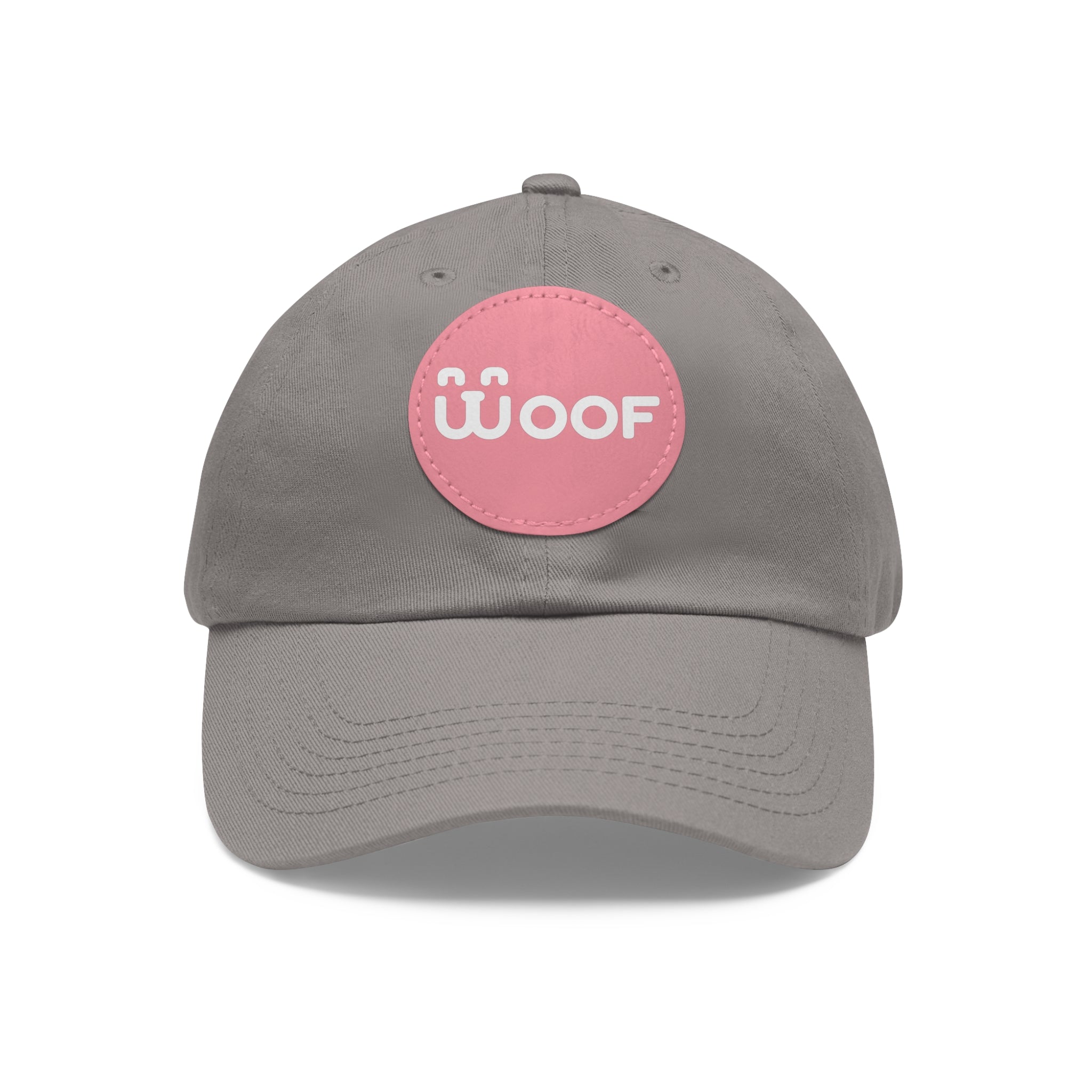 Dad Hat with Leather Patch (Round)