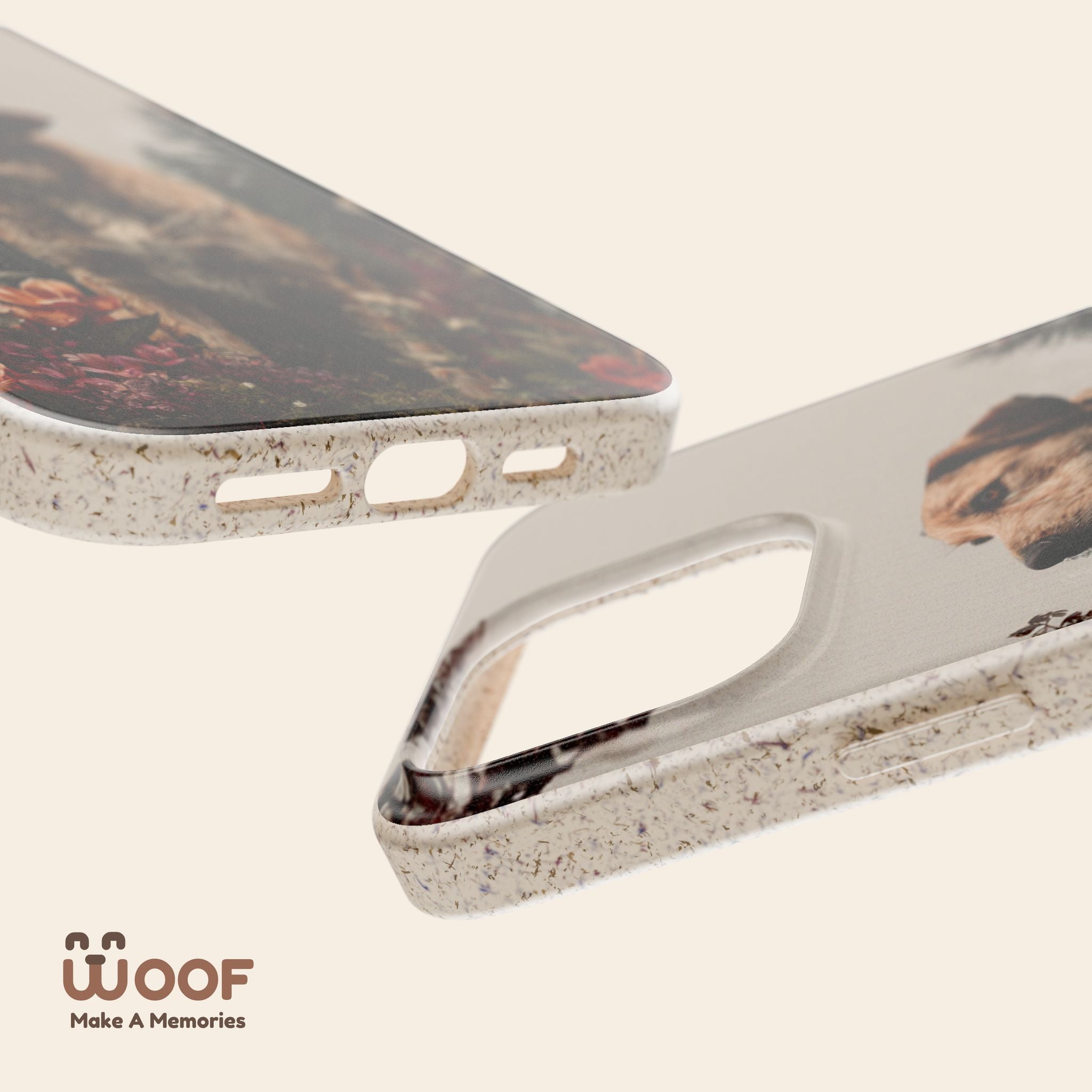Eco-Friendly Dog Lover Biodegradable Phone Case - Floral Design