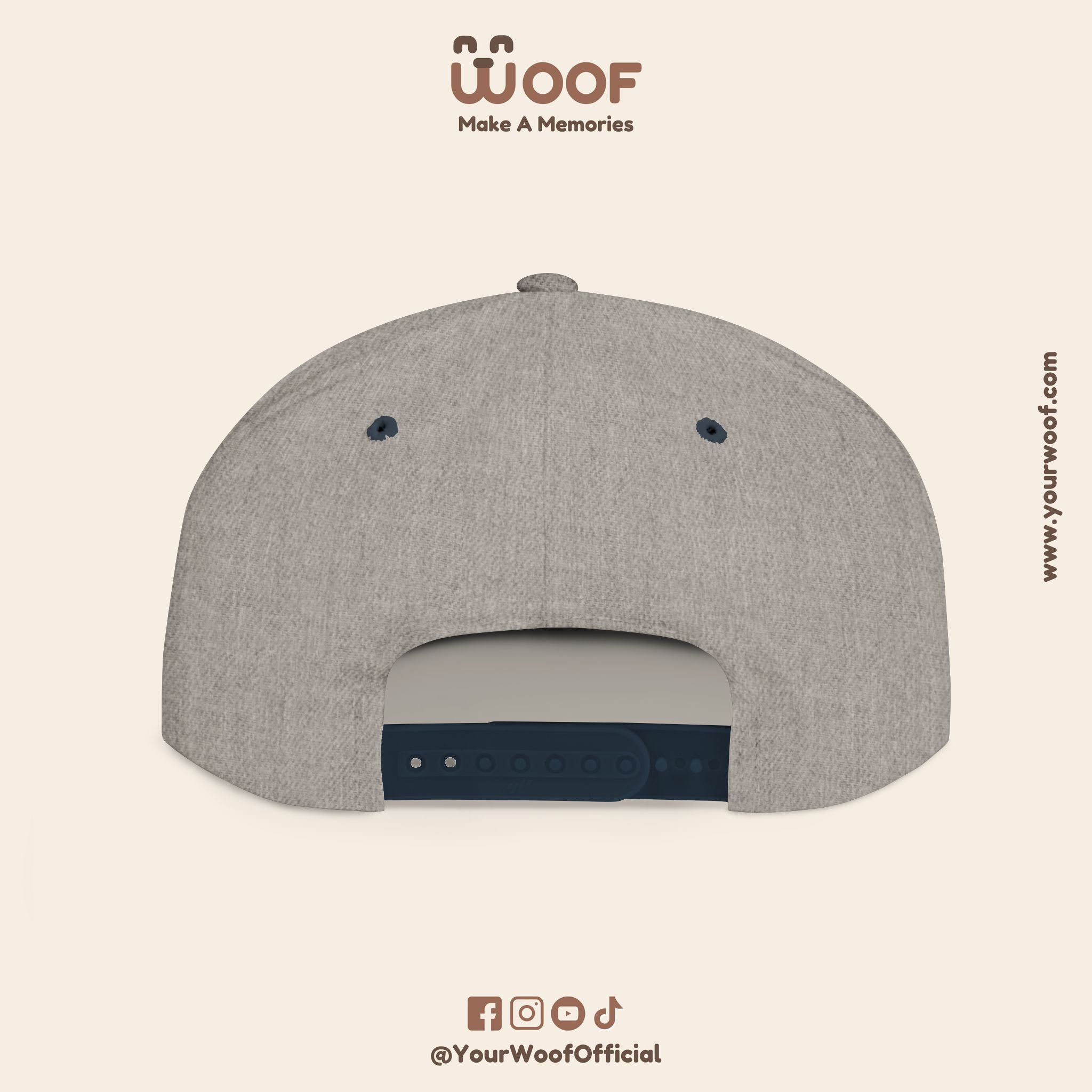 Dog Lover Flat Bill Snapback Hat, Casual Cap for Pet Owners, Dog Gift, Adjustable Hat, Fashion Accessory for Animal Lovers