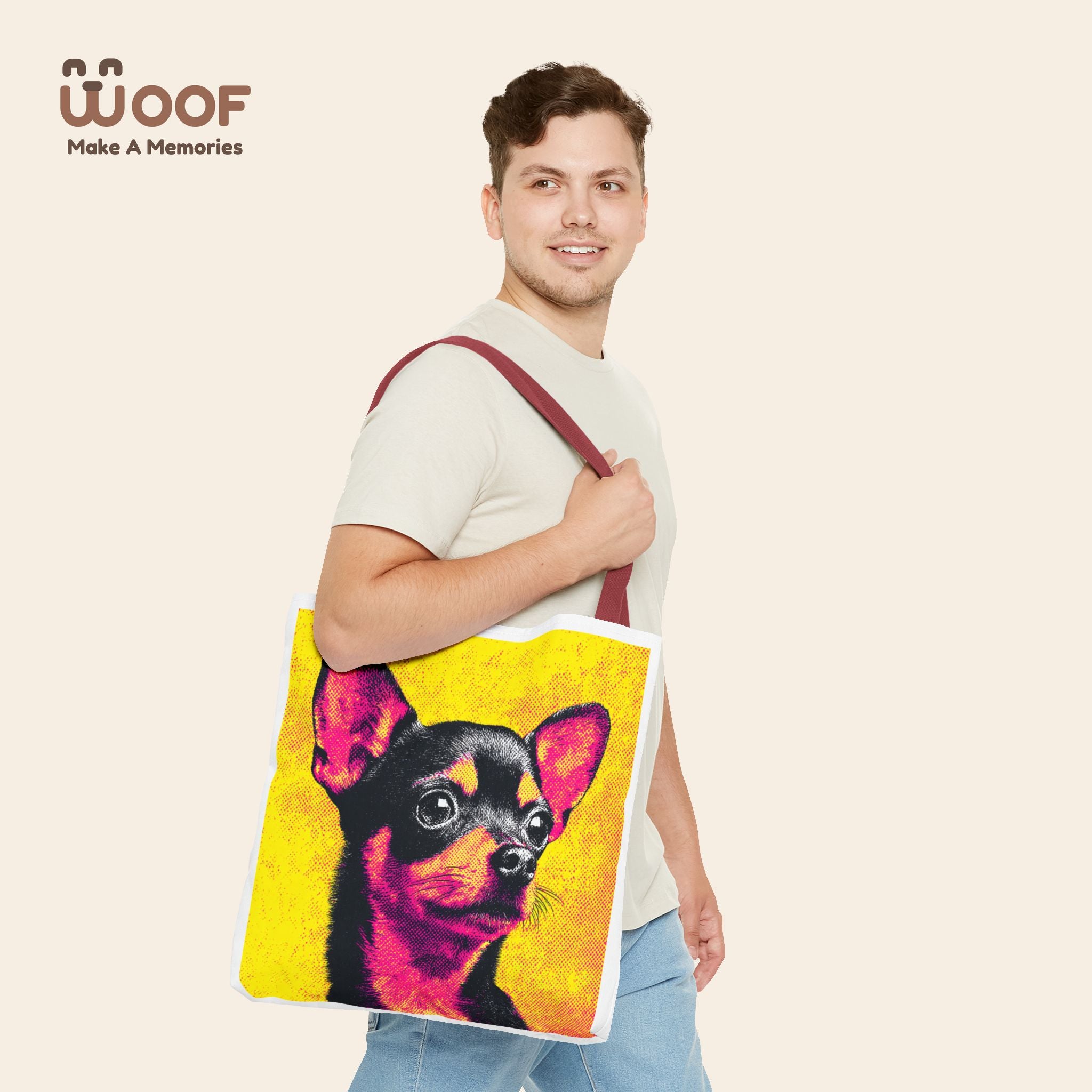 Vibrant Chihuahua Tote Bag - Colorful Pet Lover's Accessory