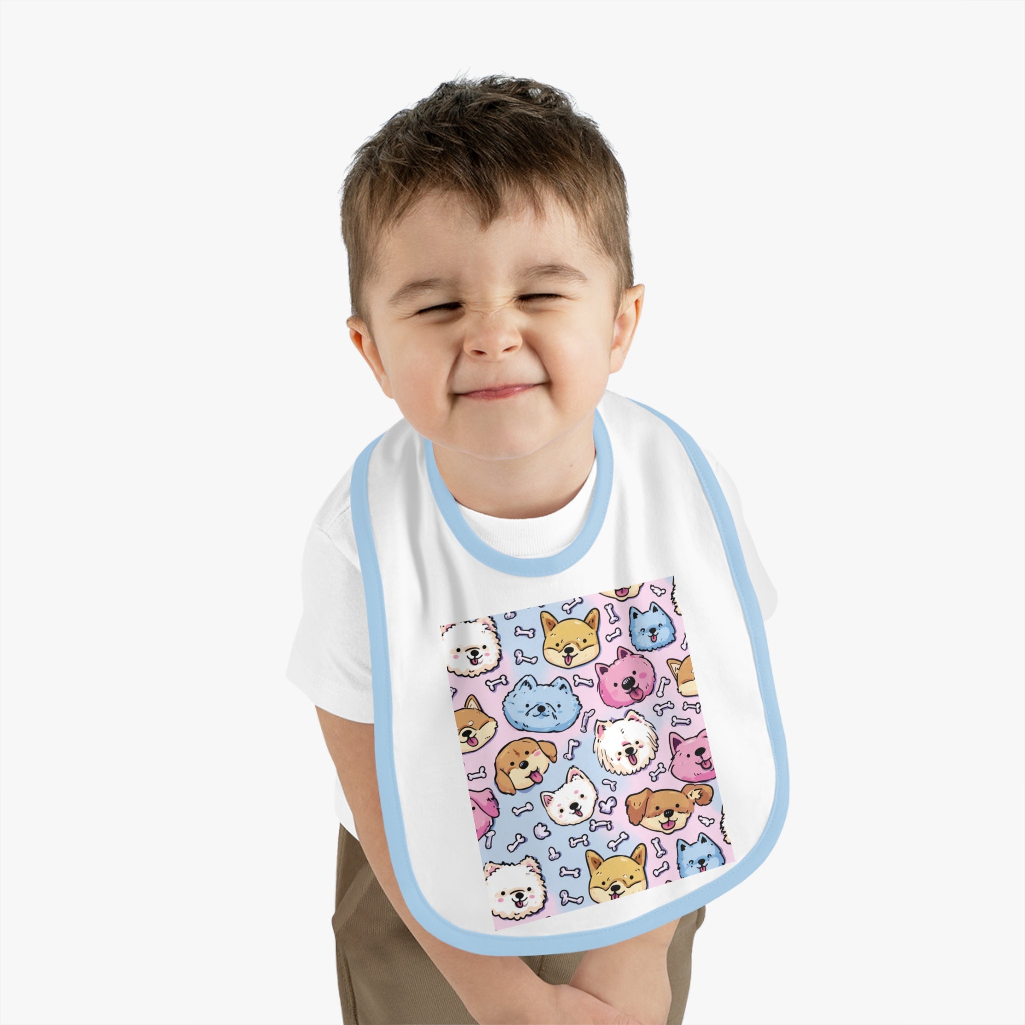 Cute Pet Pattern Baby Bib, Dog and Cat Design, Ideal Baby Shower Gift, Toddler Feeding Accessories, Fun Party Bibs