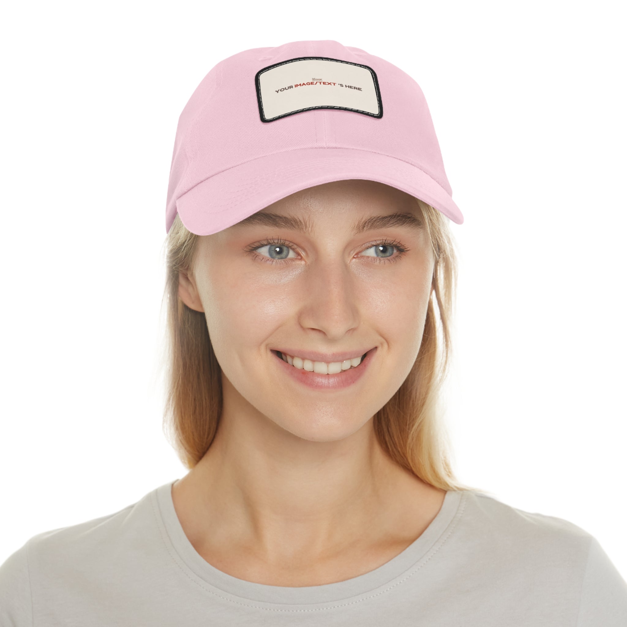 Custom Leather Patch Dad Hat, Personalized Cap, Gift for Dad, Casual Style, Outdoor Accessory, Unique Father's Day Gift