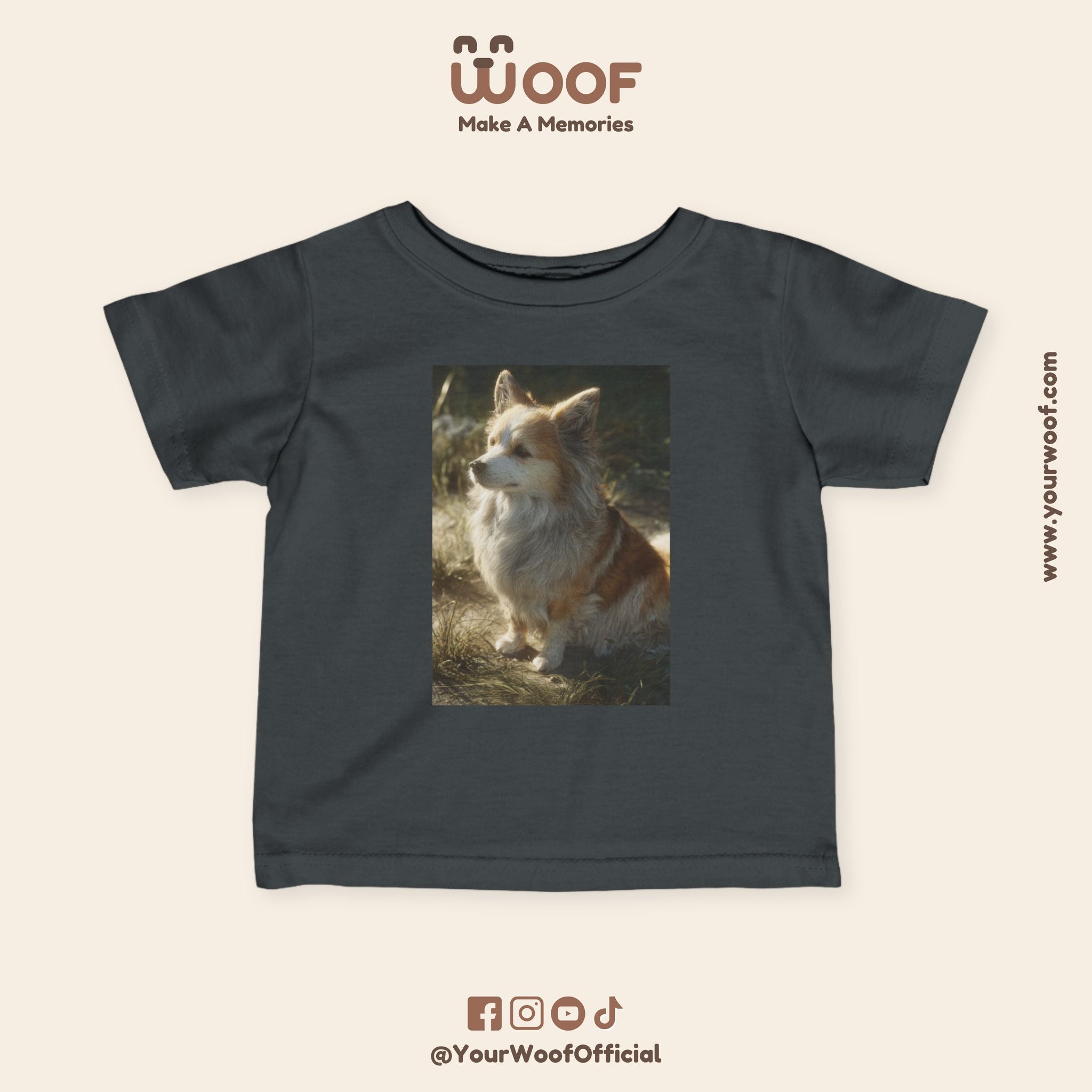 Cute Corgi Baby T-Shirt, Toddler Tee, Infant Jersey Shirt, Dog Lover Gift, Kids Apparel, Pet-Themed Clothing