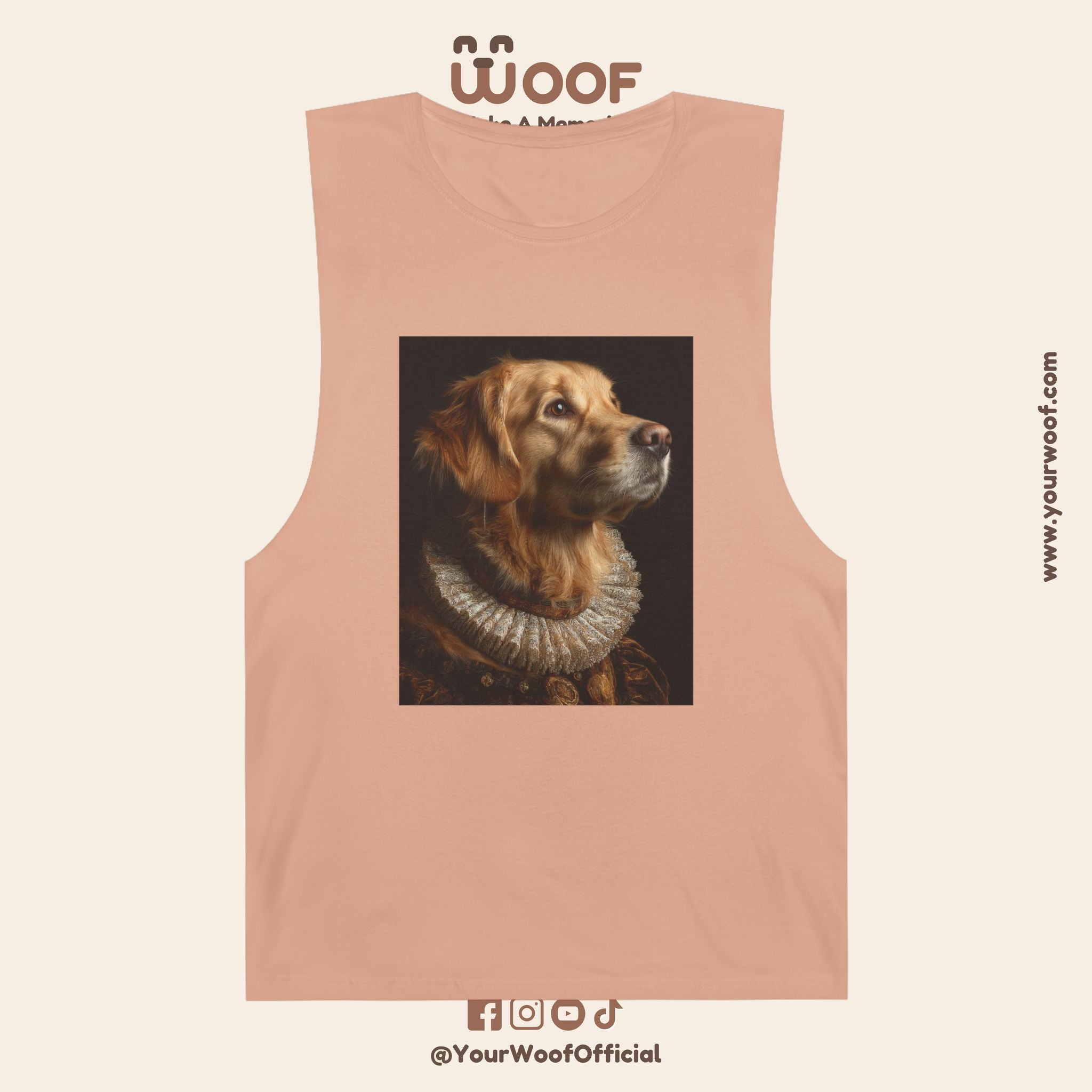Golden Retriever Portrait Tank Top, Dog Lover Gift, Pet Memorial Tee, Animal Art Apparel, Unique Dog Owner Shirt