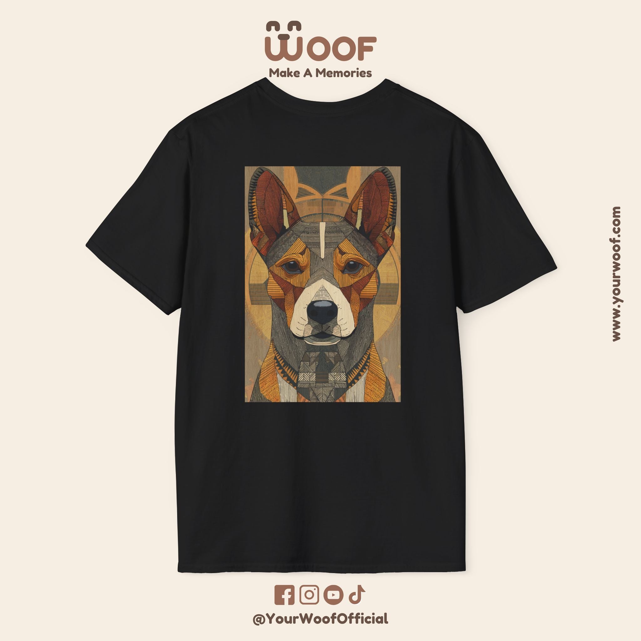 Dog Lover Softstyle T-Shirt | Personalized Pet Tee, Animal Lover Gift, Cute Graphic Shirt, Holiday Apparel, Woof T-Shirt