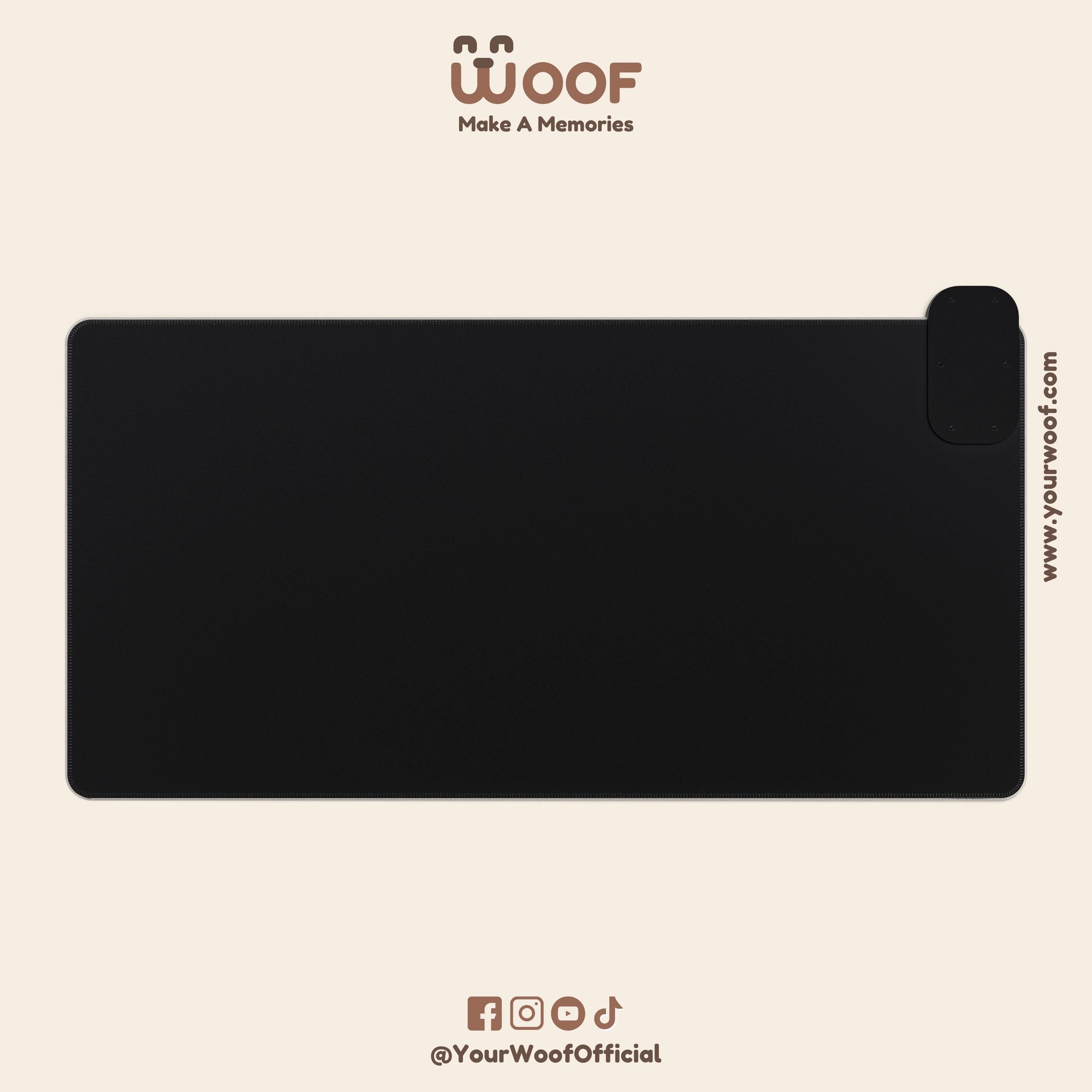 Wireless Charging LED Gaming Mouse Pad - Adorable Pet Design