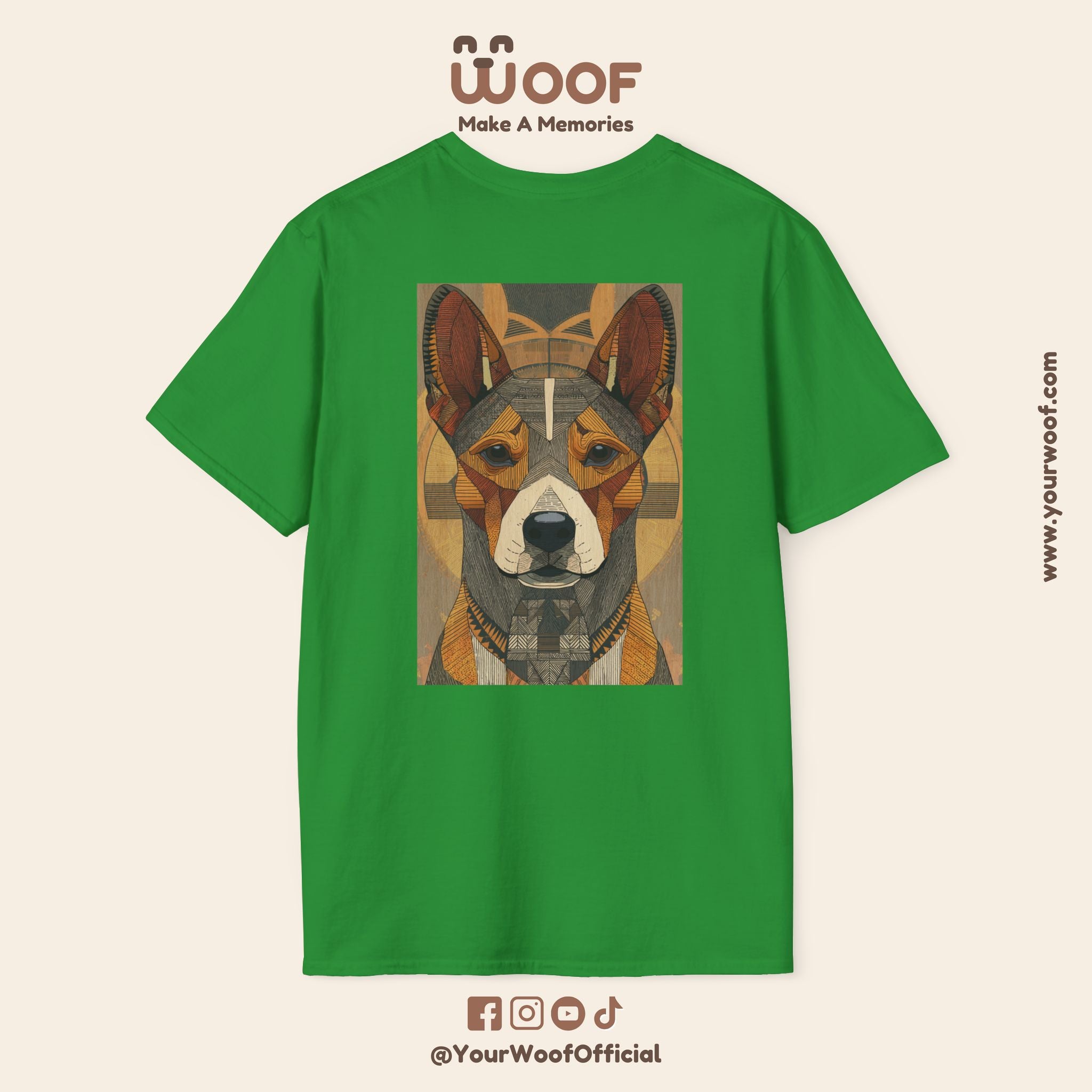Dog Lover Softstyle T-Shirt | Personalized Pet Tee, Animal Lover Gift, Cute Graphic Shirt, Holiday Apparel, Woof T-Shirt