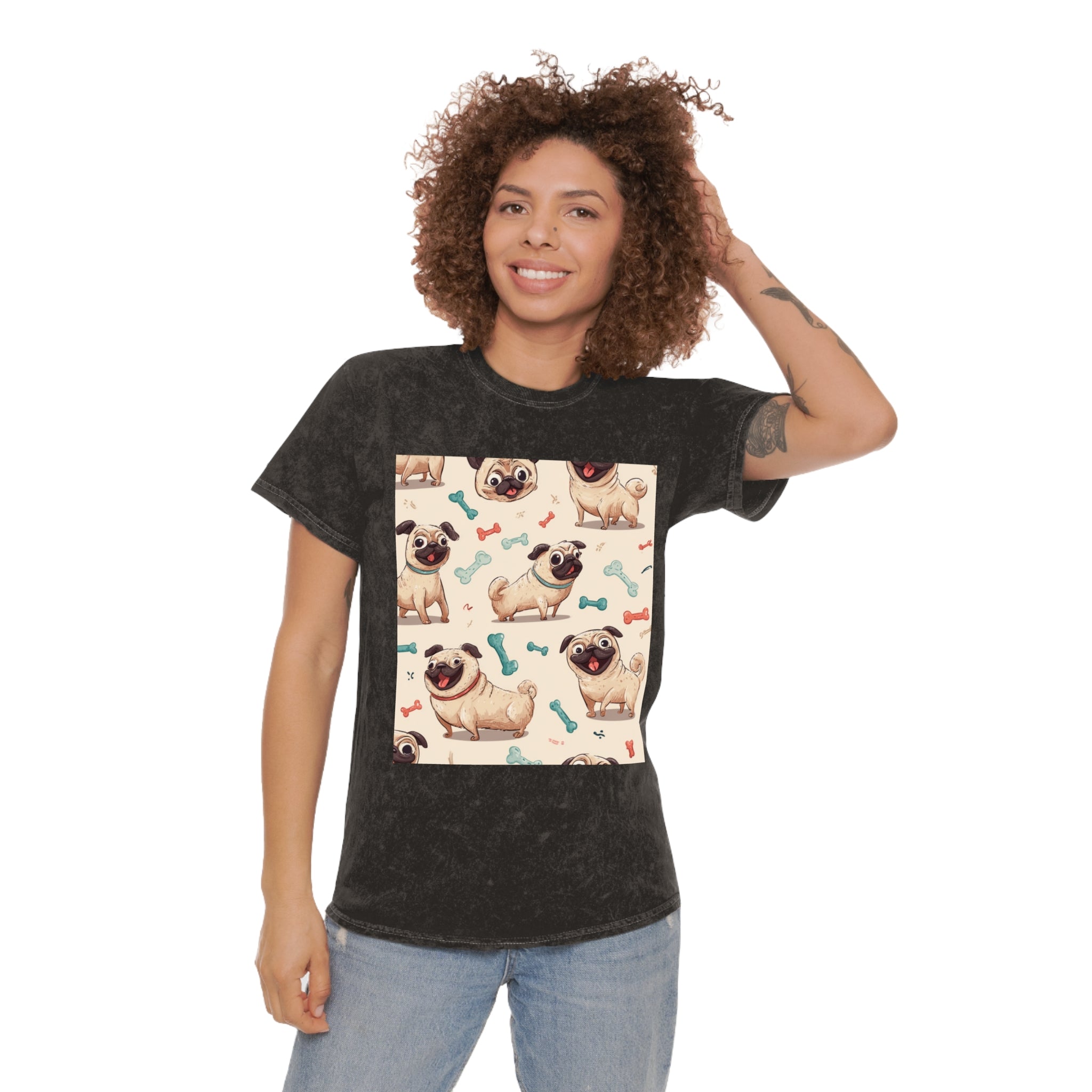 Cute Pug Graphic Tee for Dog Lovers, Casual Summer Shirt, Gift for Pet Owners, Unisex Vintage Style, Animal Print T-Shirt