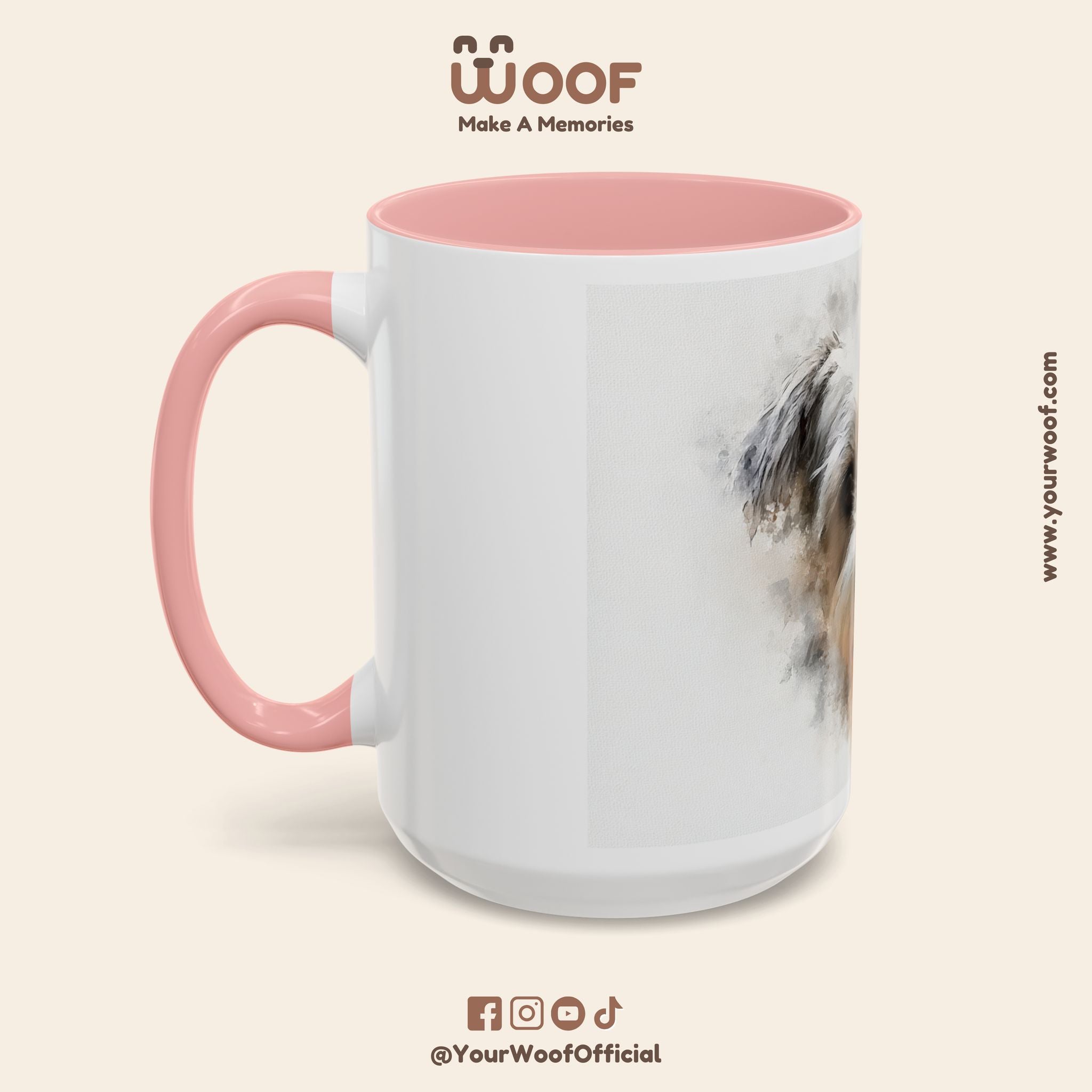 Dog Lover's Accent Coffee Mug | Perfect Gift for Pet Owners, Dog-Themed Home Decor, Birthday, Christmas, Adoption Celebration