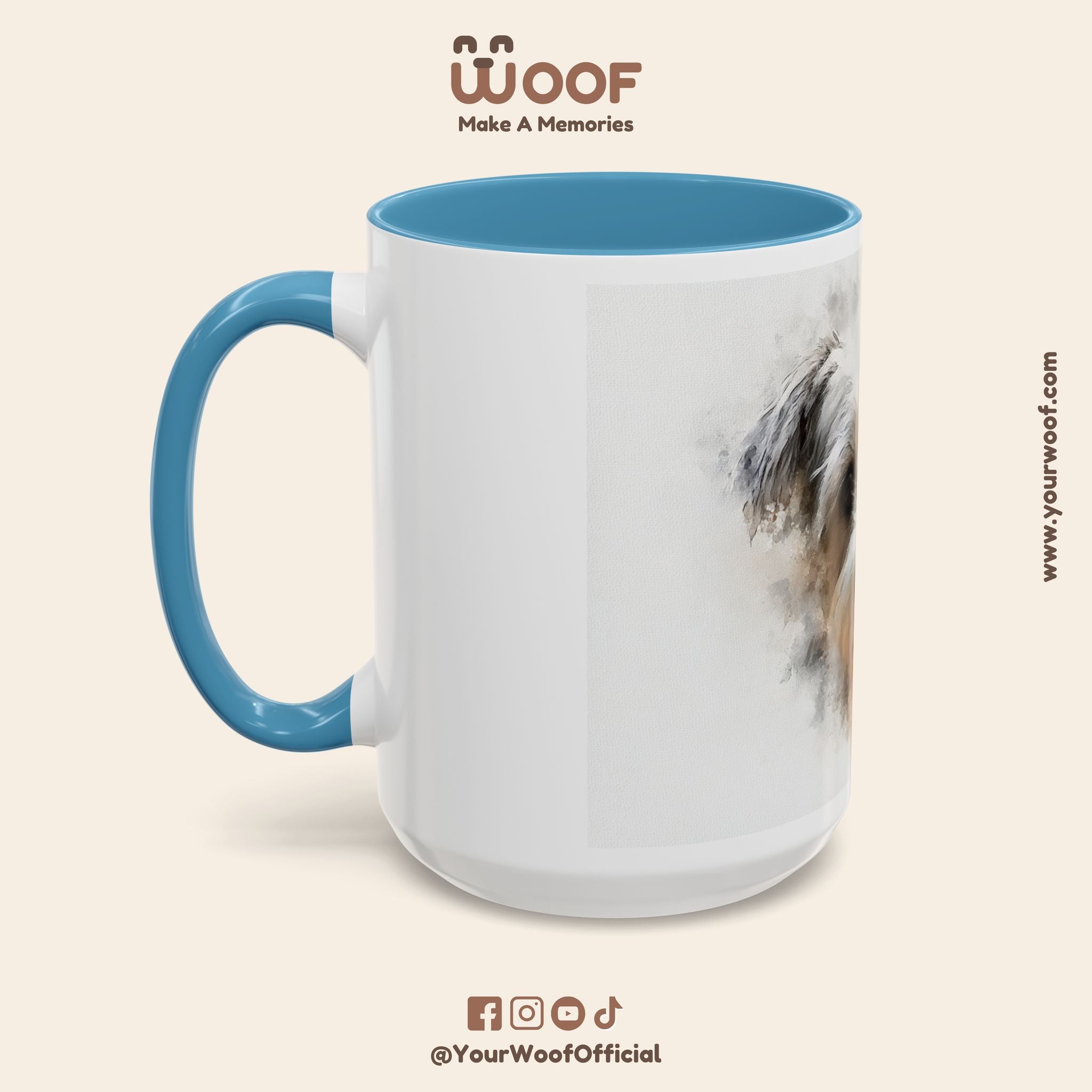 Dog Lover's Accent Coffee Mug | Perfect Gift for Pet Owners, Dog-Themed Home Decor, Birthday, Christmas, Adoption Celebration