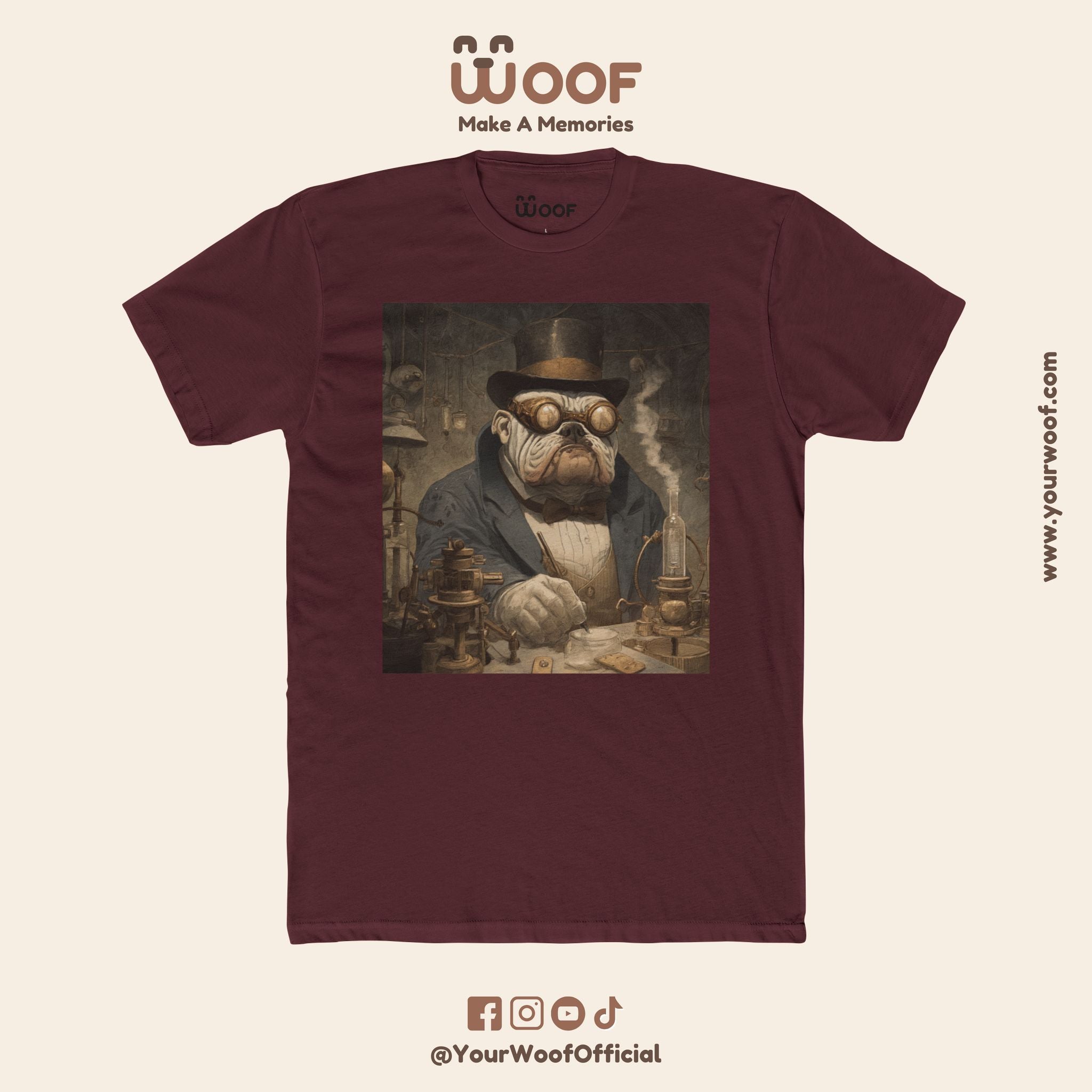 Steampunk Animal Tee, Unisex Shirt, Graphic Tee, Dog Lover Gift, Cool Casual Wear, Unique Art Apparel