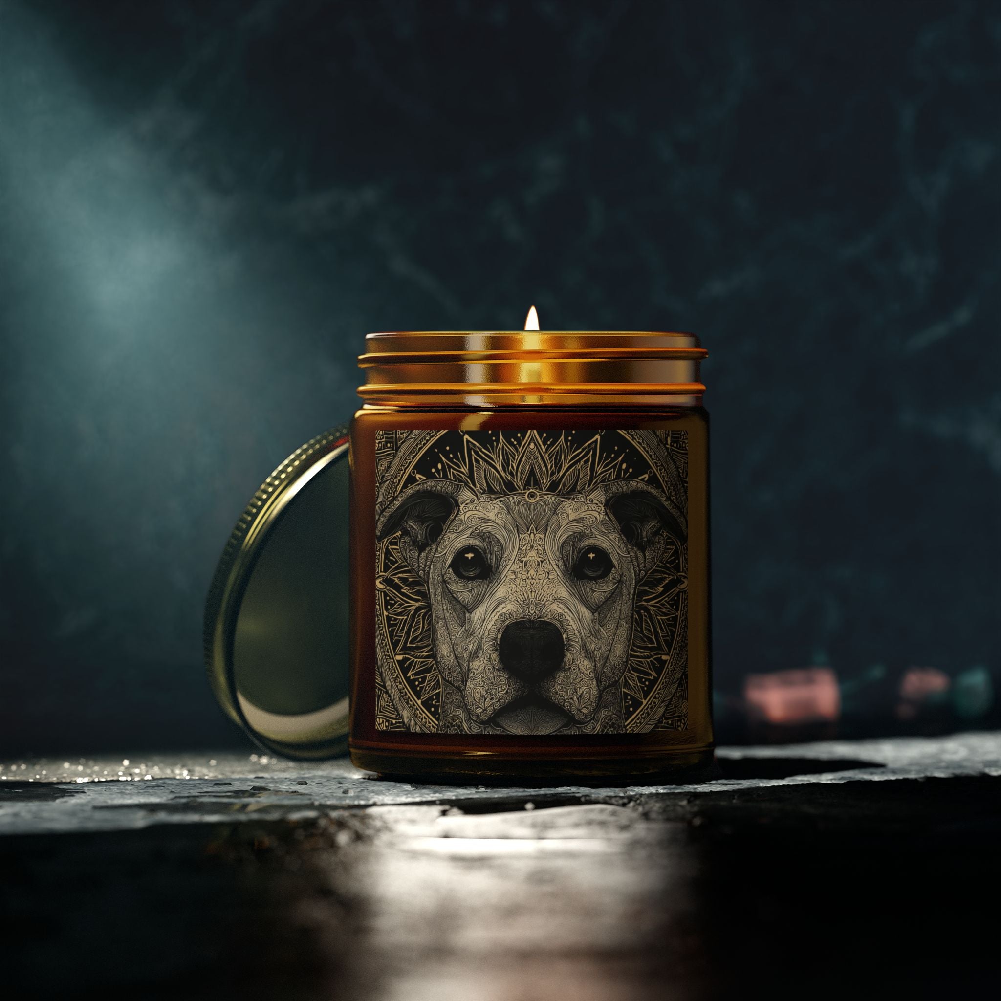 Dog Lover's Scented Candle - Coconut Apricot Wax (4oz, 9oz)
