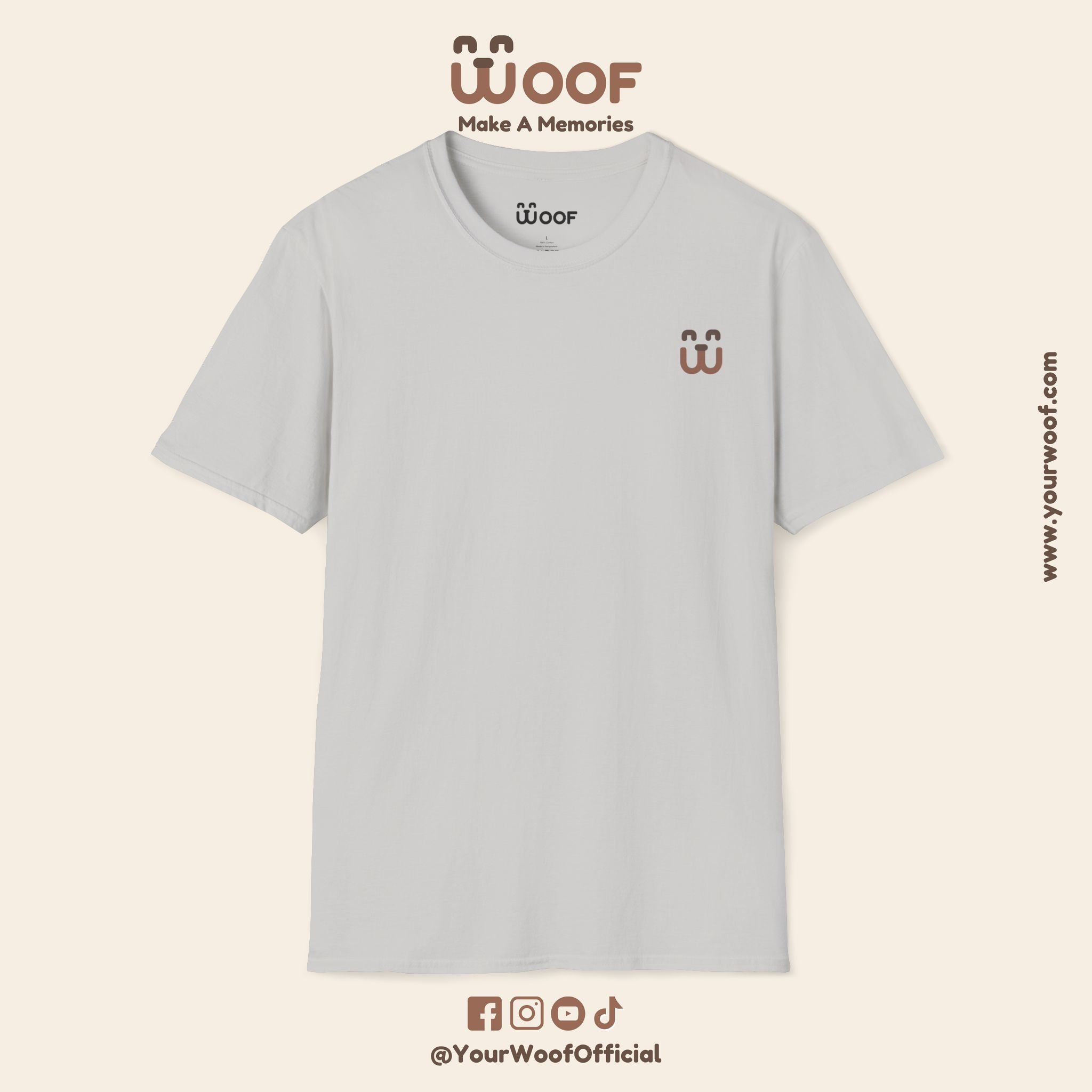 Dog Lover Softstyle T-Shirt | Personalized Pet Tee, Animal Lover Gift, Cute Graphic Shirt, Holiday Apparel, Woof T-Shirt