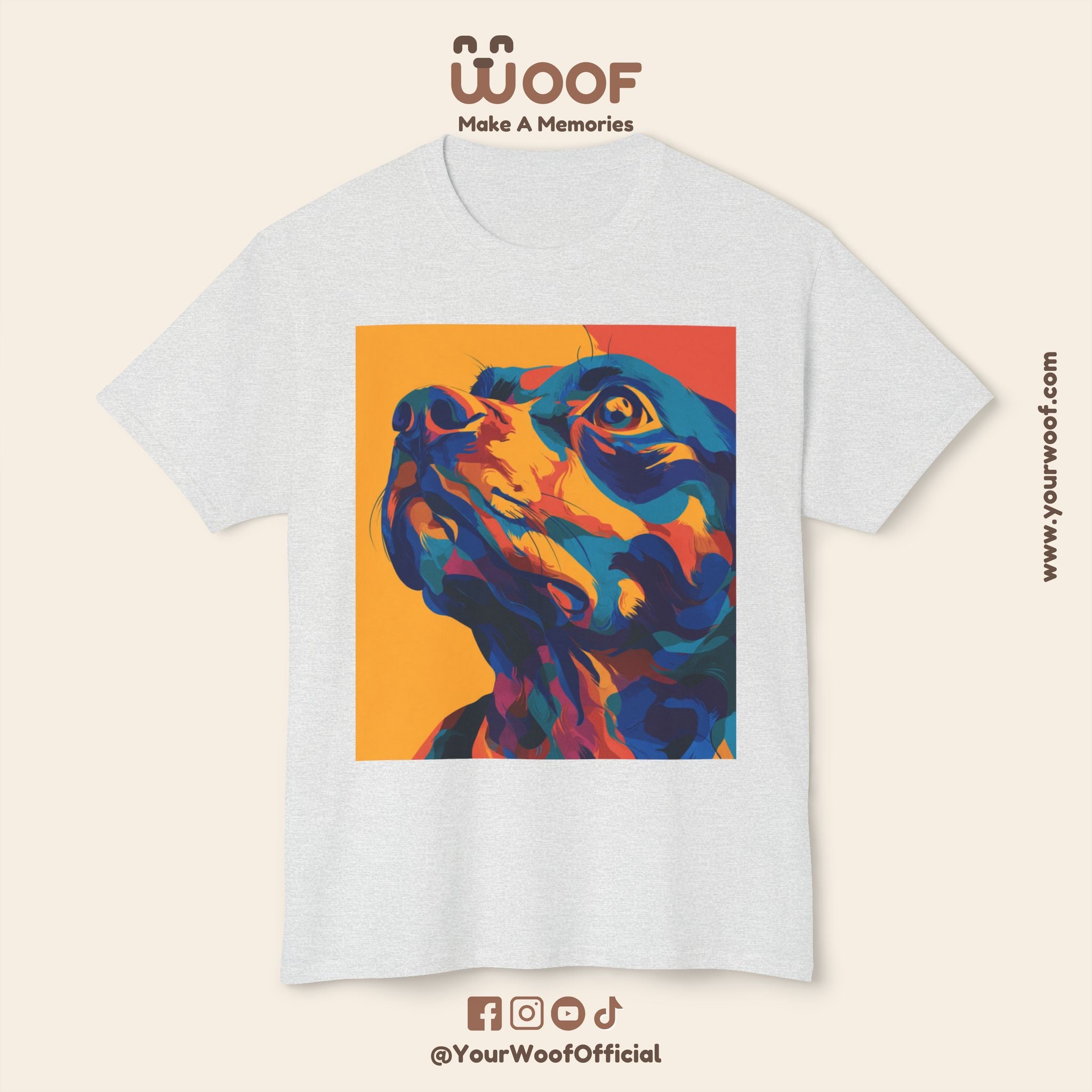 Colorful Dog Portrait T-Shirt | Pet Lover Gift, Animal Lover Apparel, Fun Dog Tee, Gift for Dog Moms, Unique Pet Merchandise