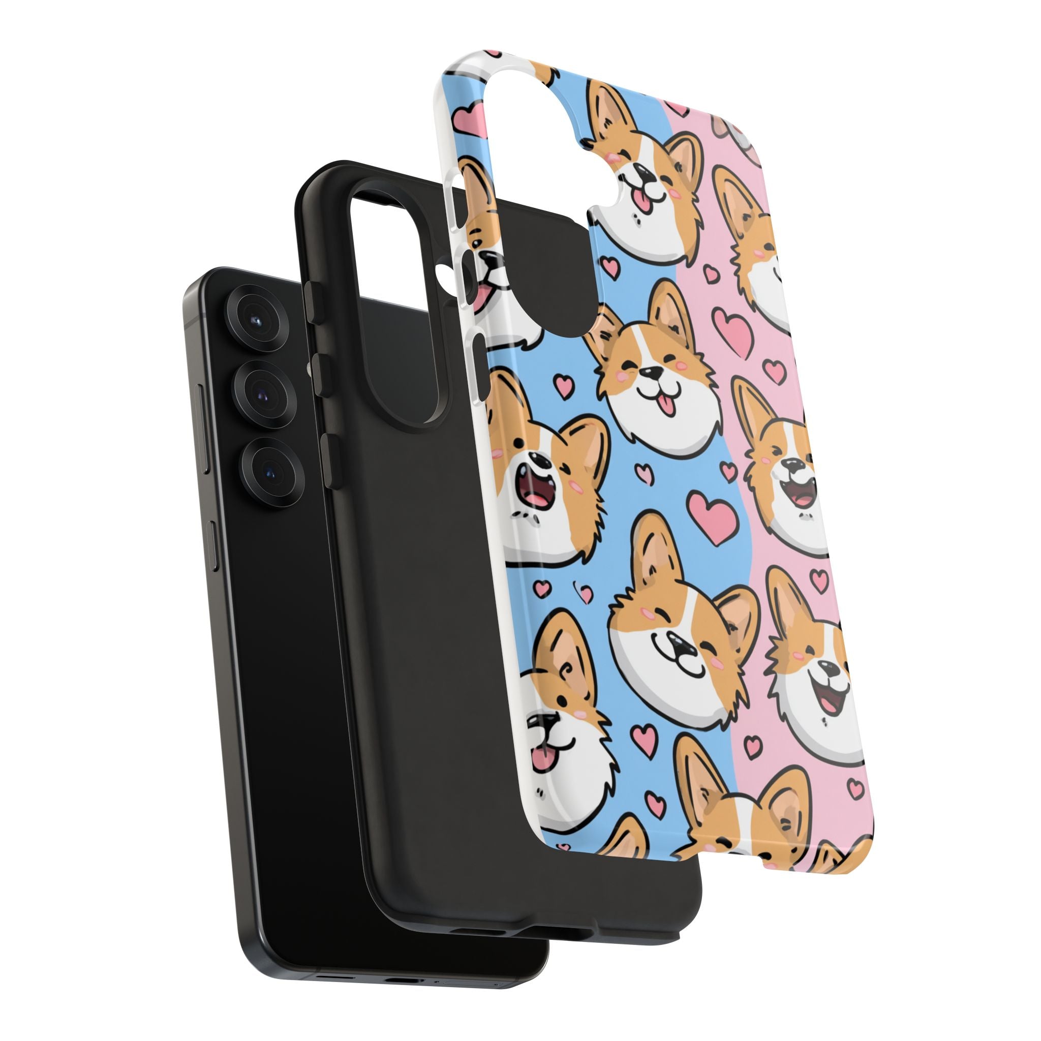 Cute Corgi Phone Case – Fun & Playful Protection with Love Hearts