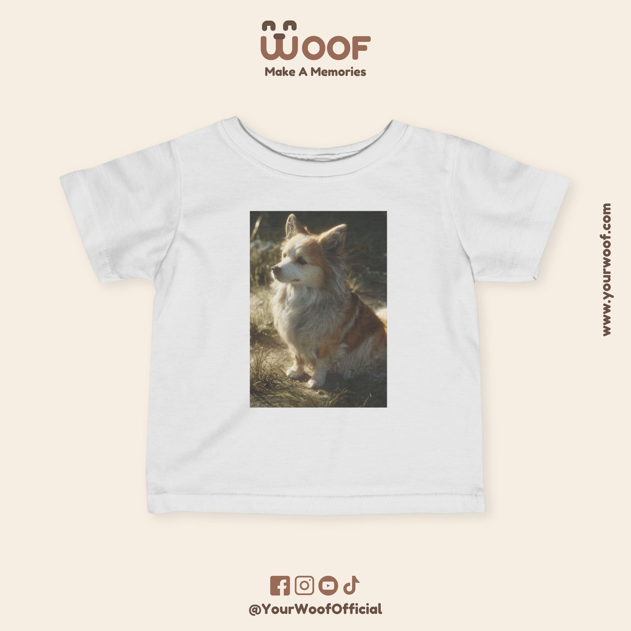 Cute Corgi Baby T-Shirt, Toddler Tee, Infant Jersey Shirt, Dog Lover Gift, Kids Apparel, Pet-Themed Clothing