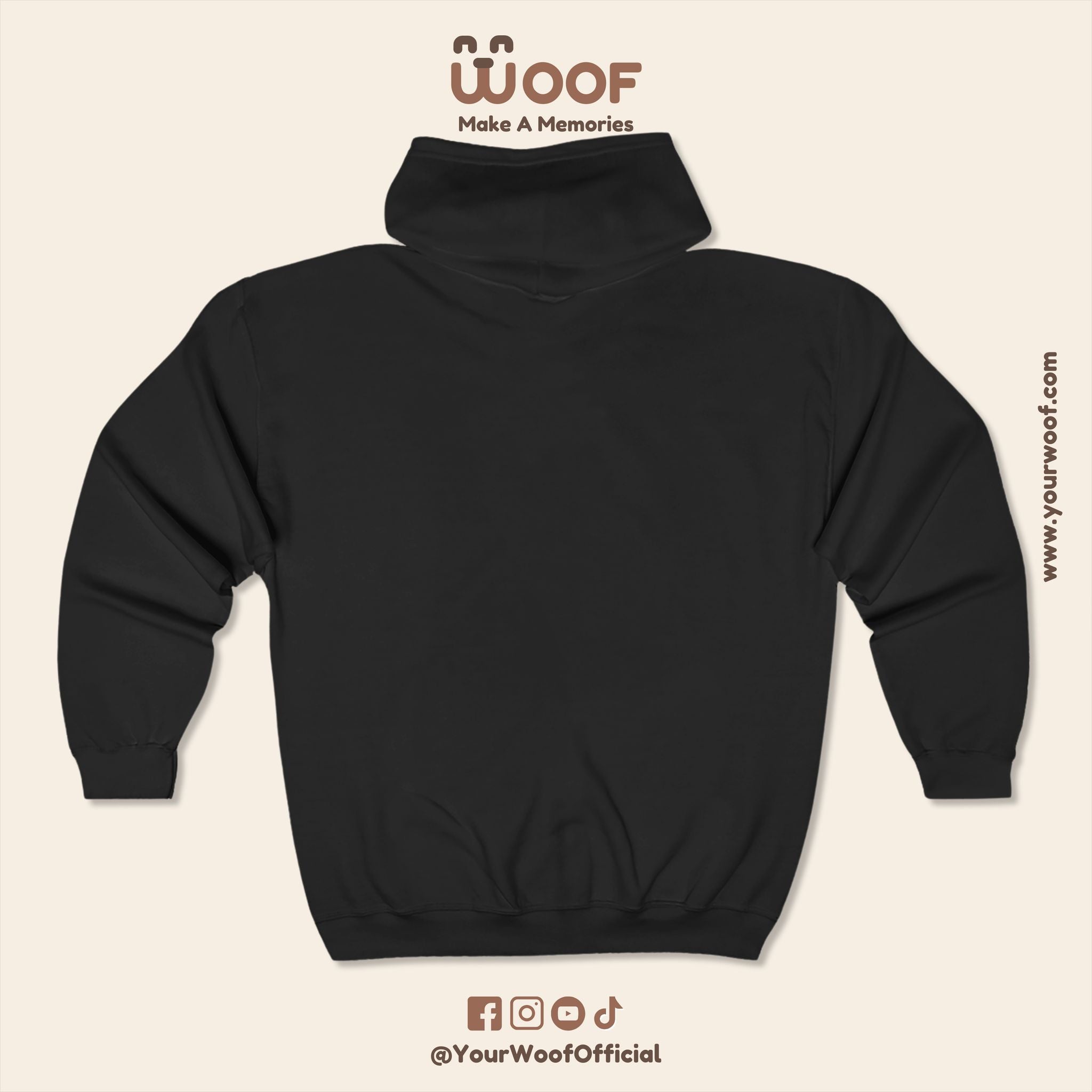 Wolf Design Full Zip Hoodie - Cozy & Stylish Outerwear