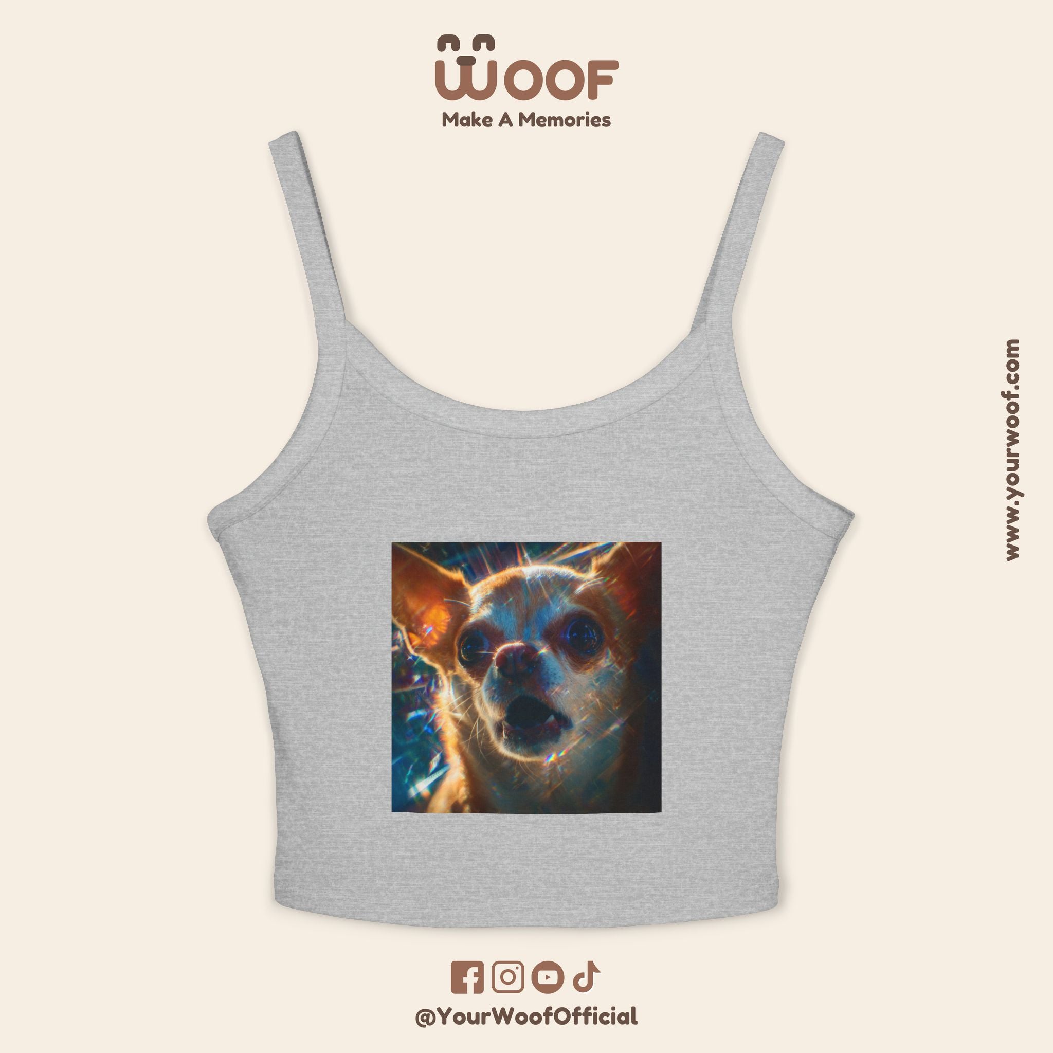 Cute Pet Lover's Spaghetti Strap Tank Top, Dog Mom Gift, Summer Top, Casual Wear, Animal Lover Apparel