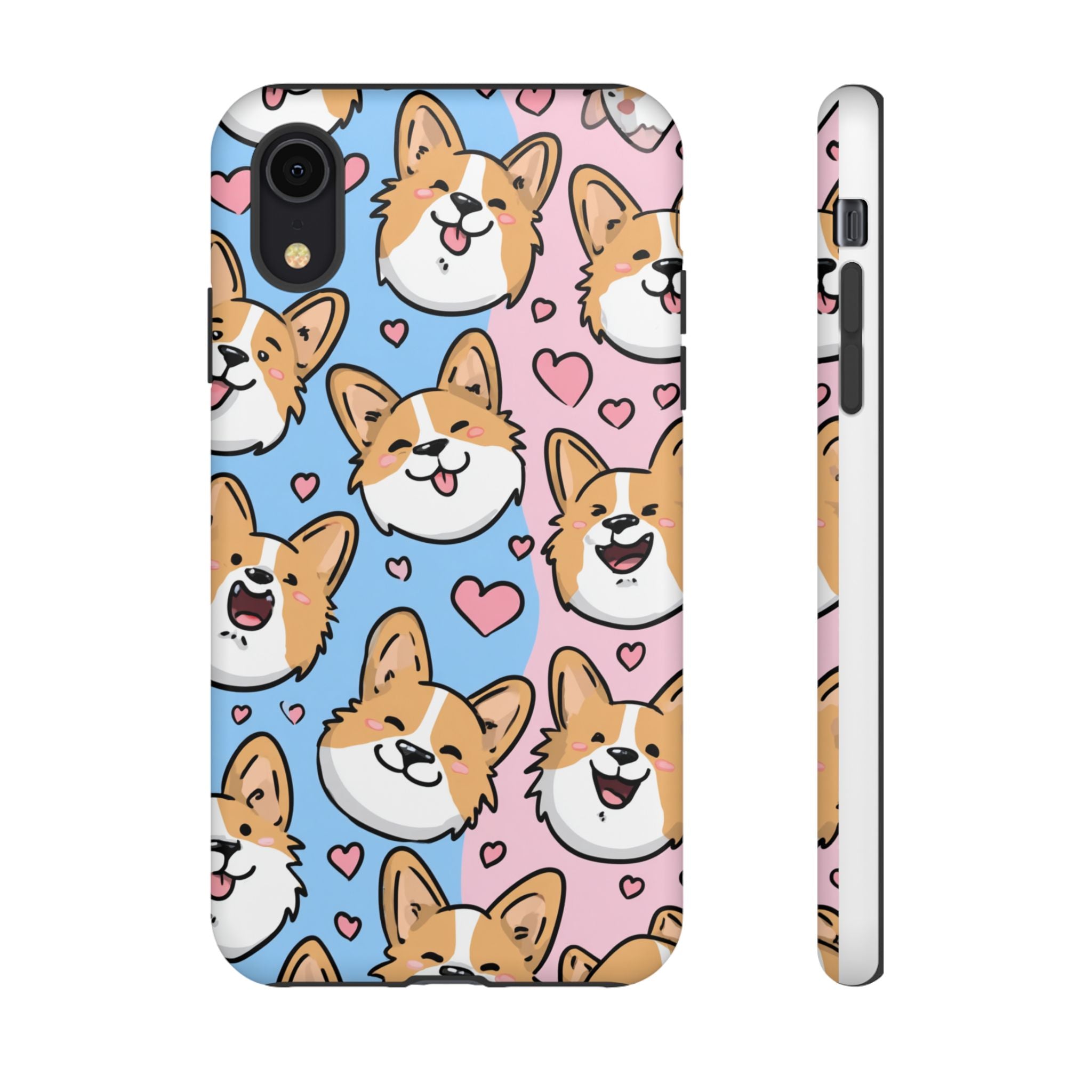 Cute Corgi Phone Case – Fun & Playful Protection with Love Hearts