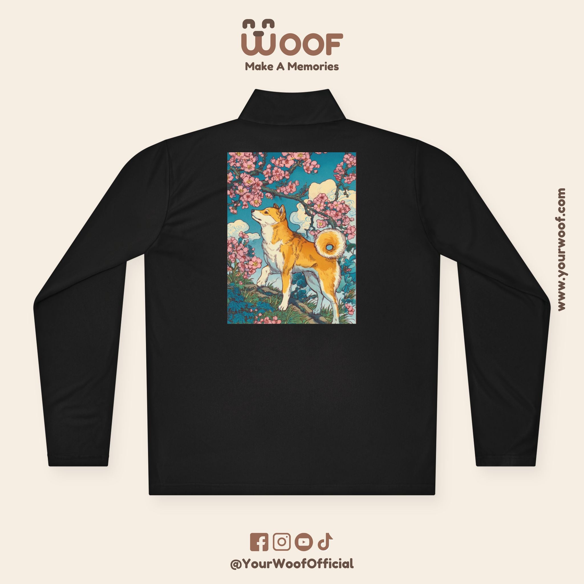 Stylish Unisex Quarter-Zip Pullover with Dog and Floral Design, Perfect for Casual Wear, Outdoor Adventures, Gift Idea, Spring [...]