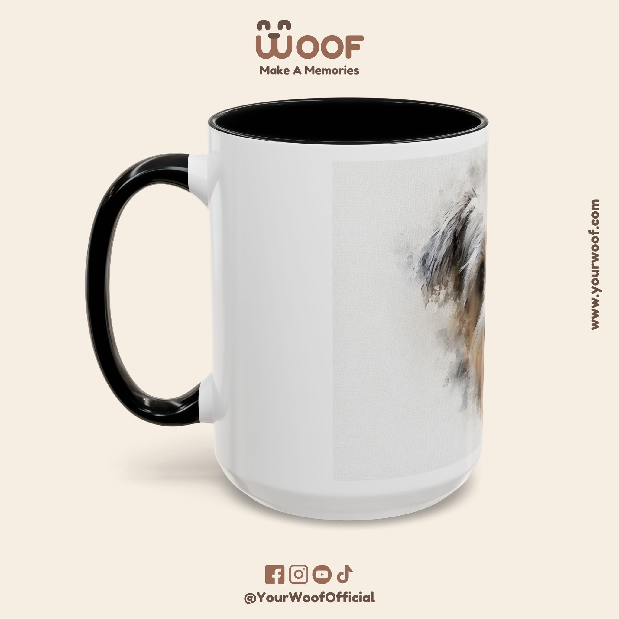 Dog Lover's Accent Coffee Mug | Perfect Gift for Pet Owners, Dog-Themed Home Decor, Birthday, Christmas, Adoption Celebration