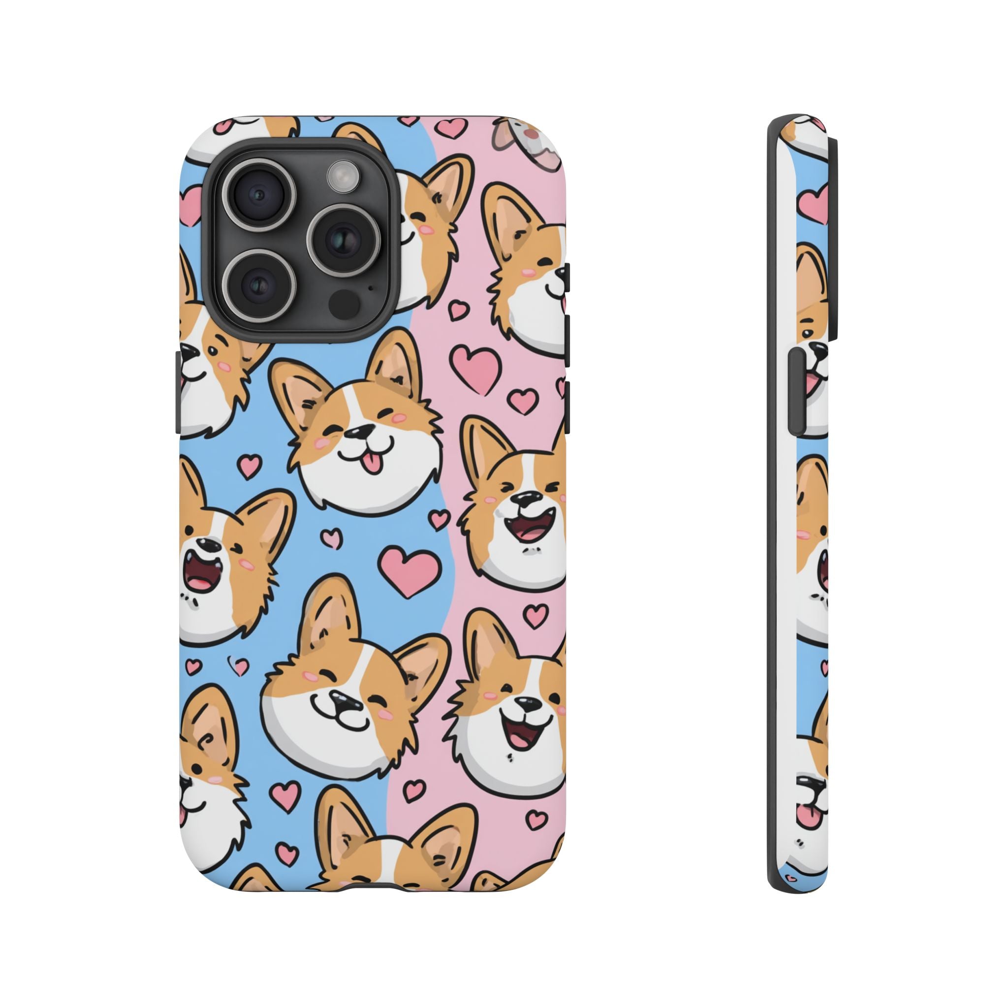 Cute Corgi Phone Case – Fun & Playful Protection with Love Hearts