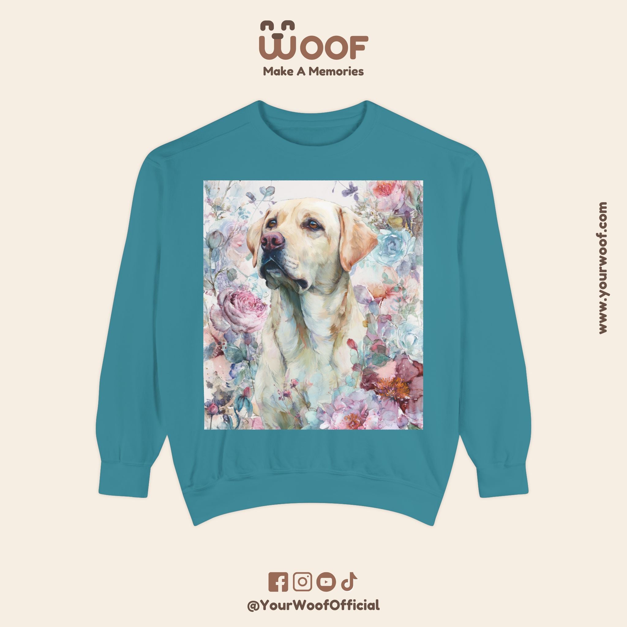 Floral Labrador Sweatshirt for Dog Lovers