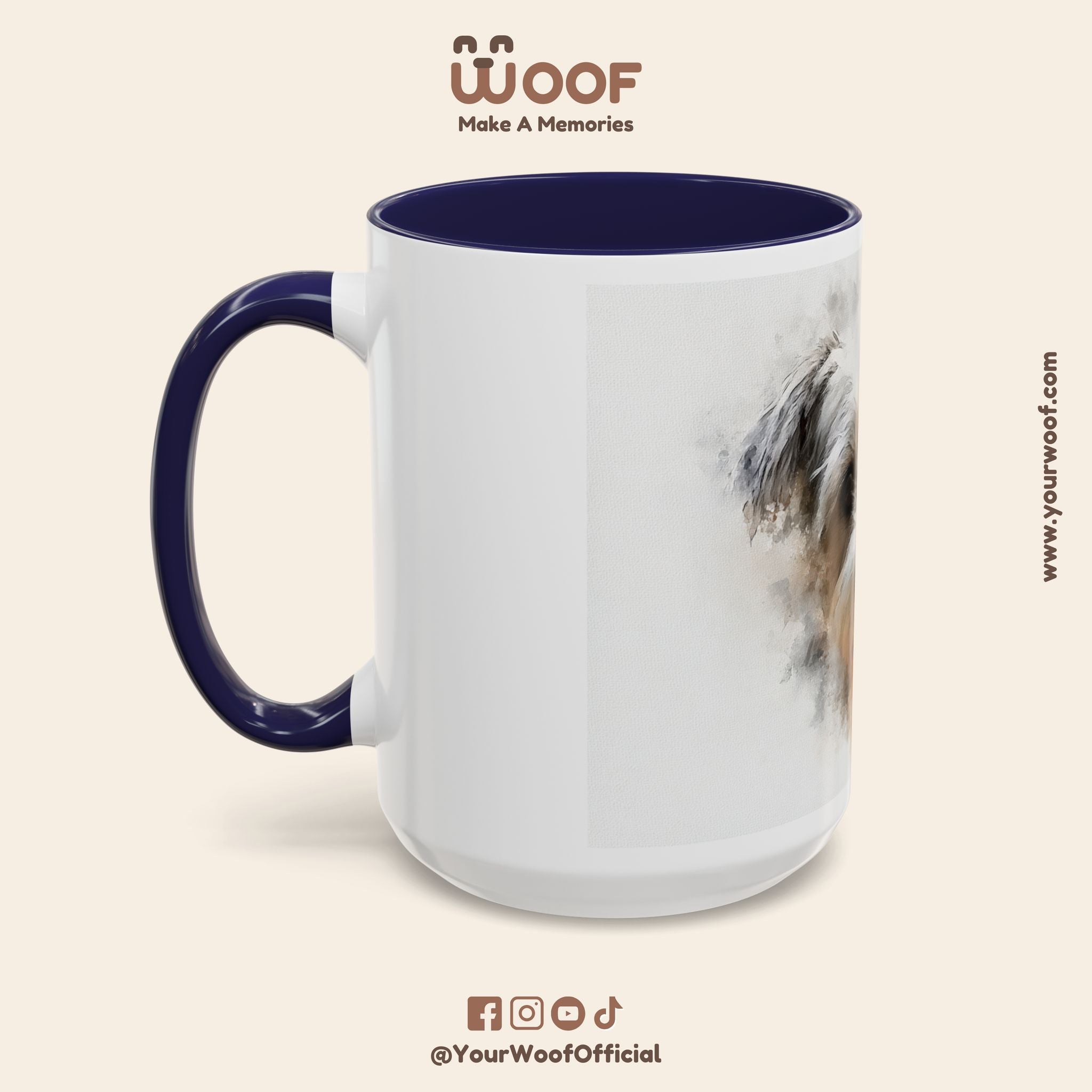 Dog Lover's Accent Coffee Mug | Perfect Gift for Pet Owners, Dog-Themed Home Decor, Birthday, Christmas, Adoption Celebration