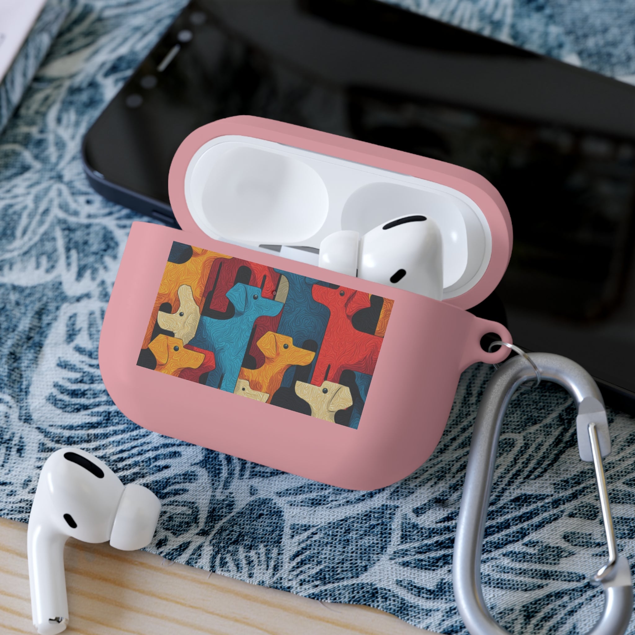 Colorful Dog Pattern AirPods Case Cover - Fun & Functional