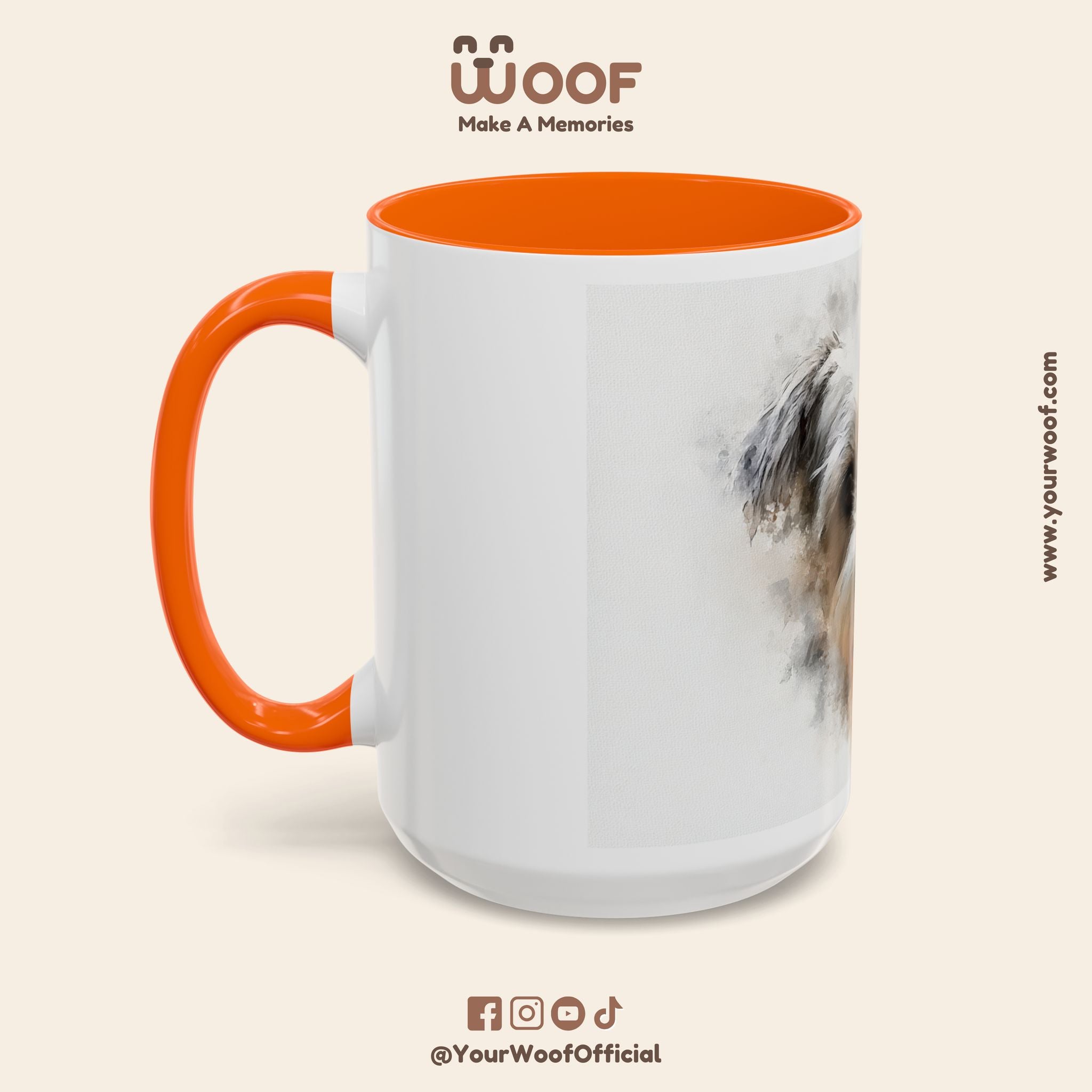 Dog Lover's Accent Coffee Mug | Perfect Gift for Pet Owners, Dog-Themed Home Decor, Birthday, Christmas, Adoption Celebration