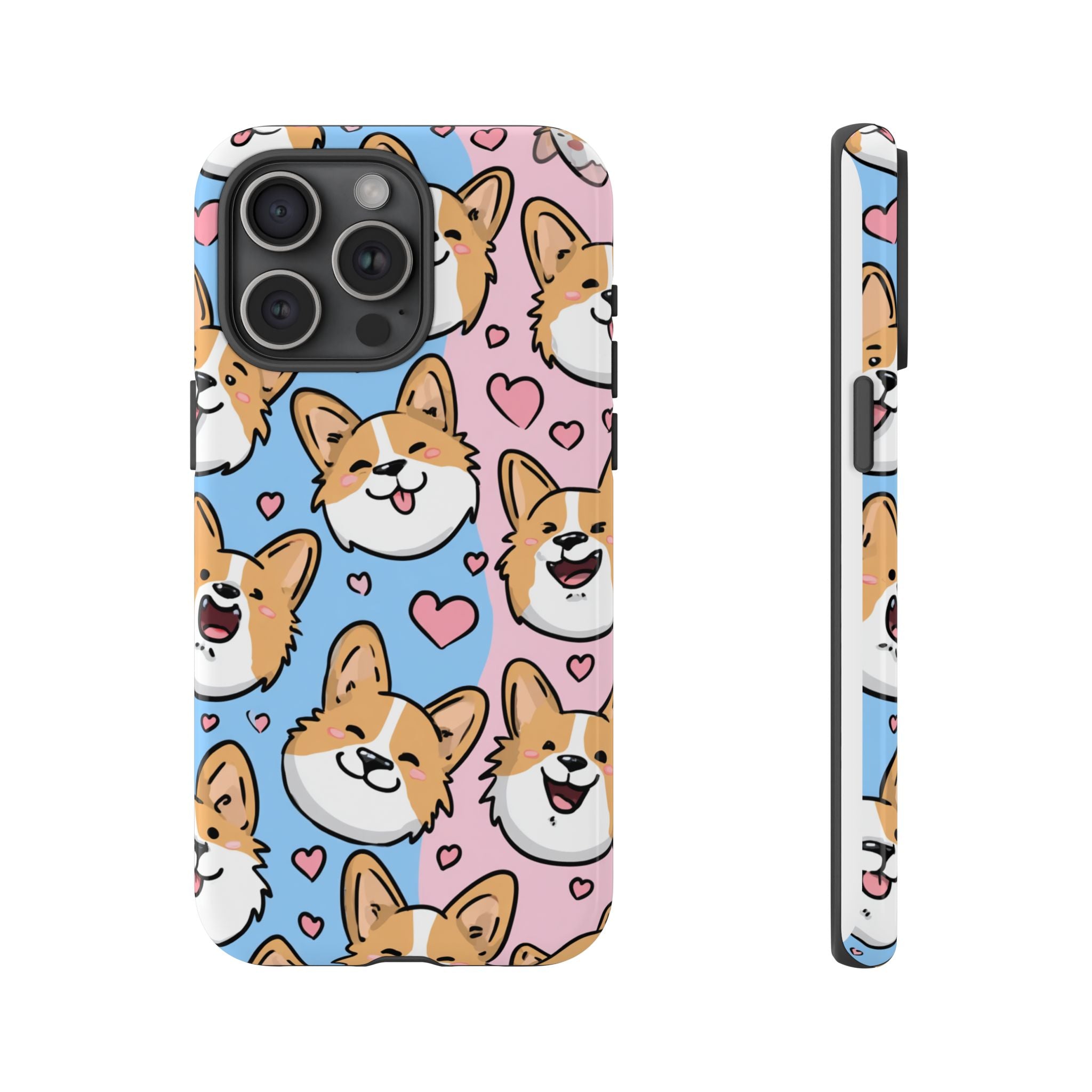 Cute Corgi Phone Case – Fun & Playful Protection with Love Hearts
