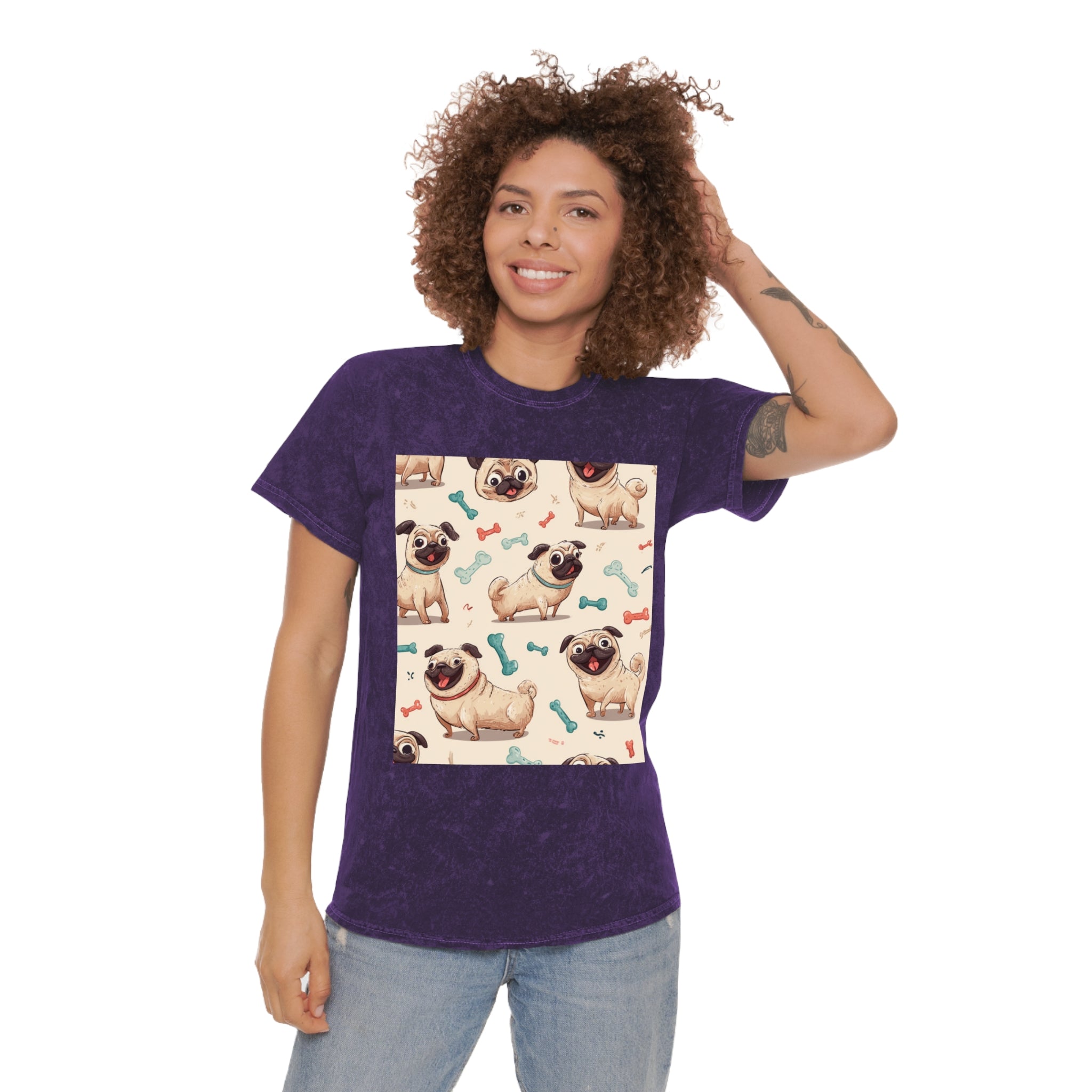 Cute Pug Graphic Tee for Dog Lovers, Casual Summer Shirt, Gift for Pet Owners, Unisex Vintage Style, Animal Print T-Shirt