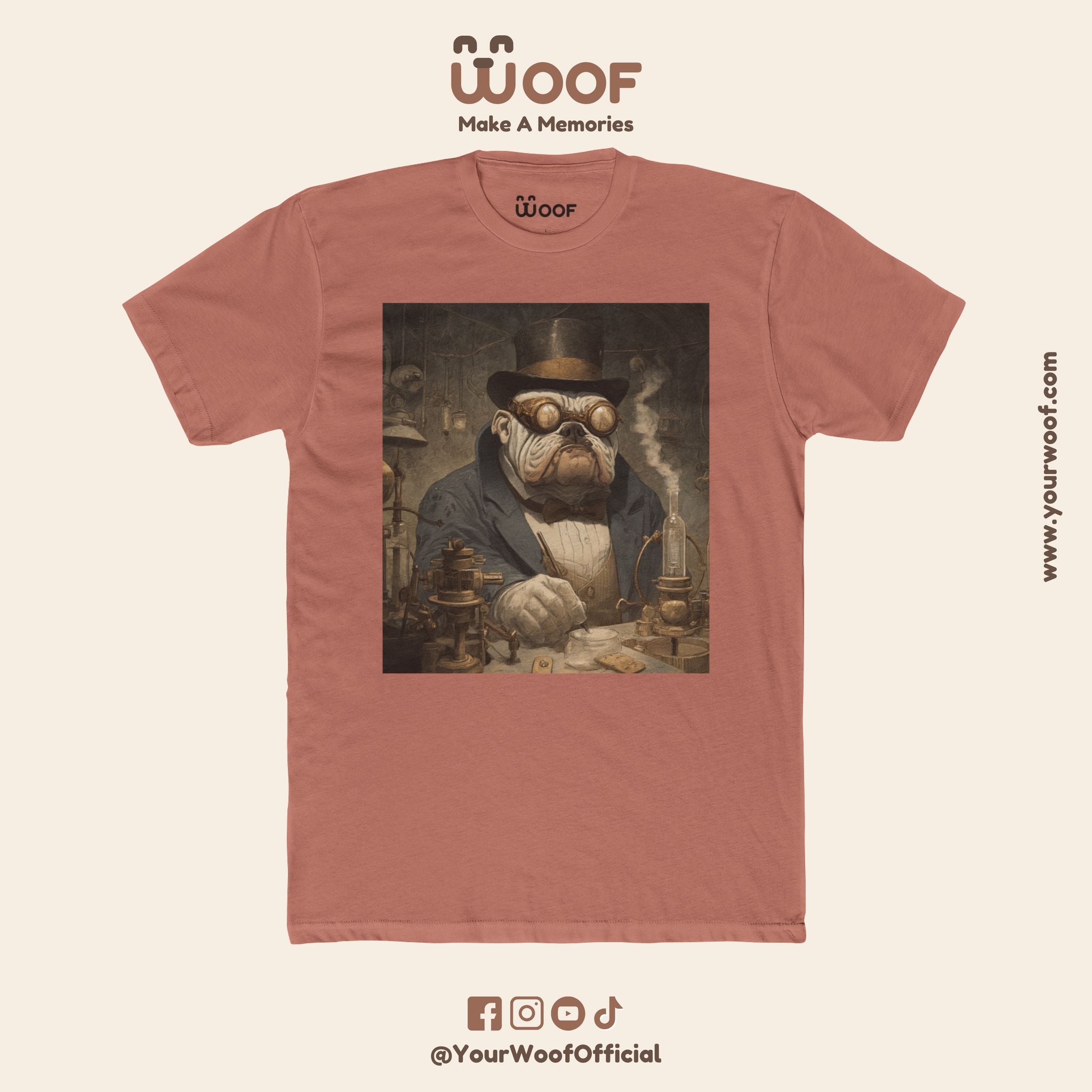 Steampunk Animal Tee, Unisex Shirt, Graphic Tee, Dog Lover Gift, Cool Casual Wear, Unique Art Apparel